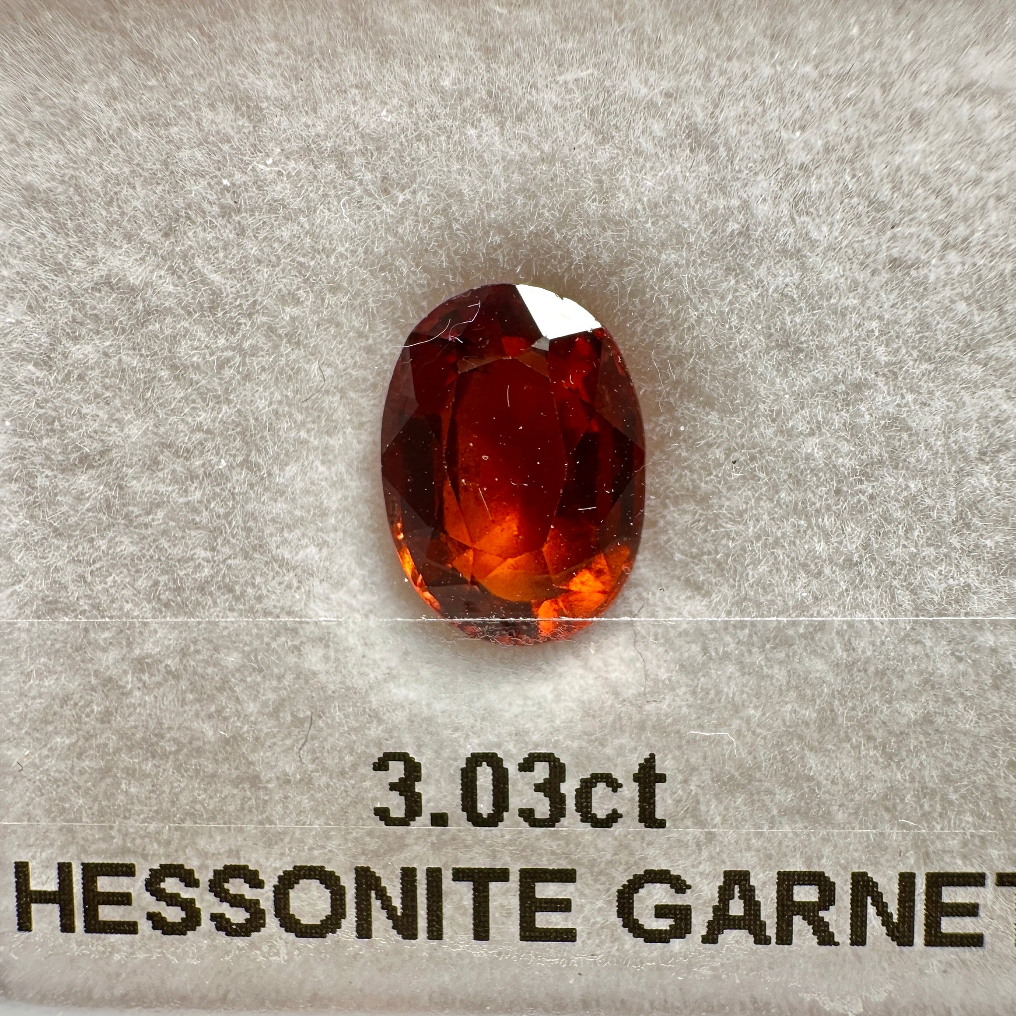 Hessonite Garnet, 3.03ct, Untreated Unheated, native cut