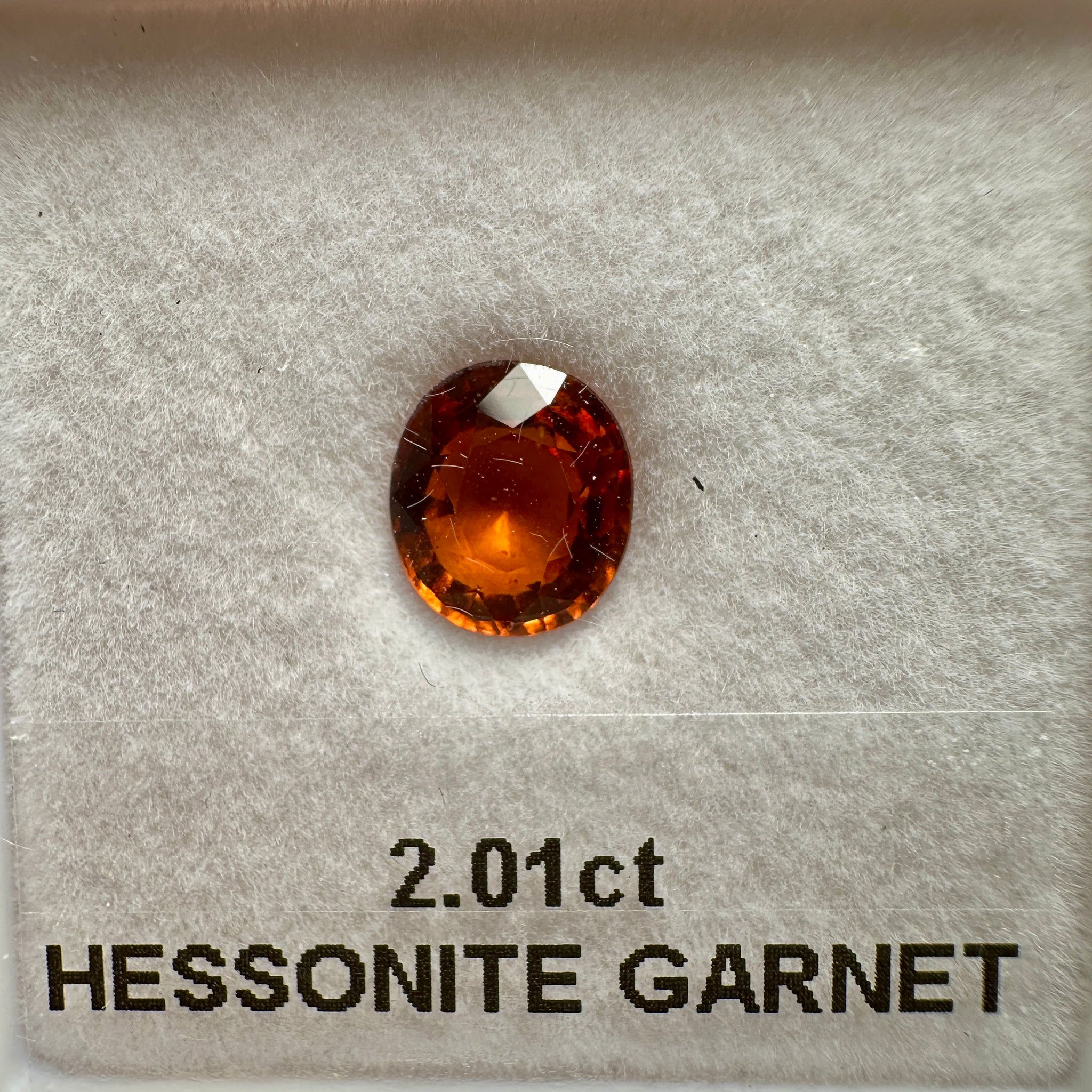 Hessonite Garnet, 2.01ct, Untreated Unheated, native cut