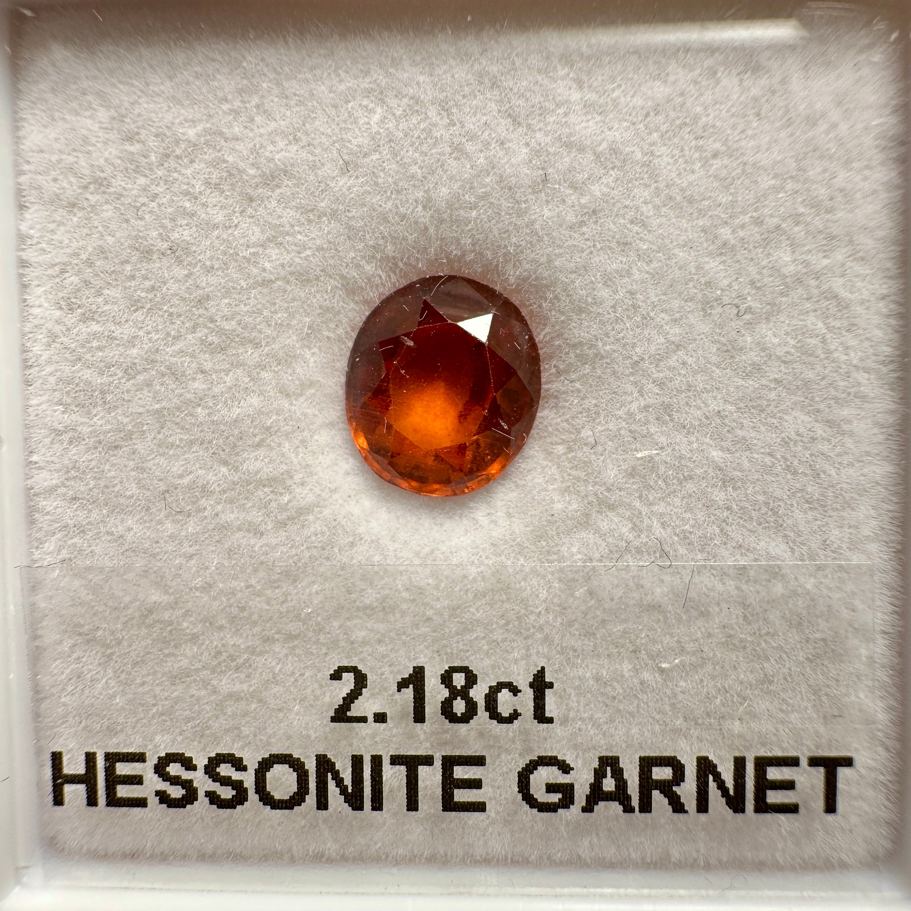 2.18ct Hessonite Garnet, Untreated Unheated, native cut
