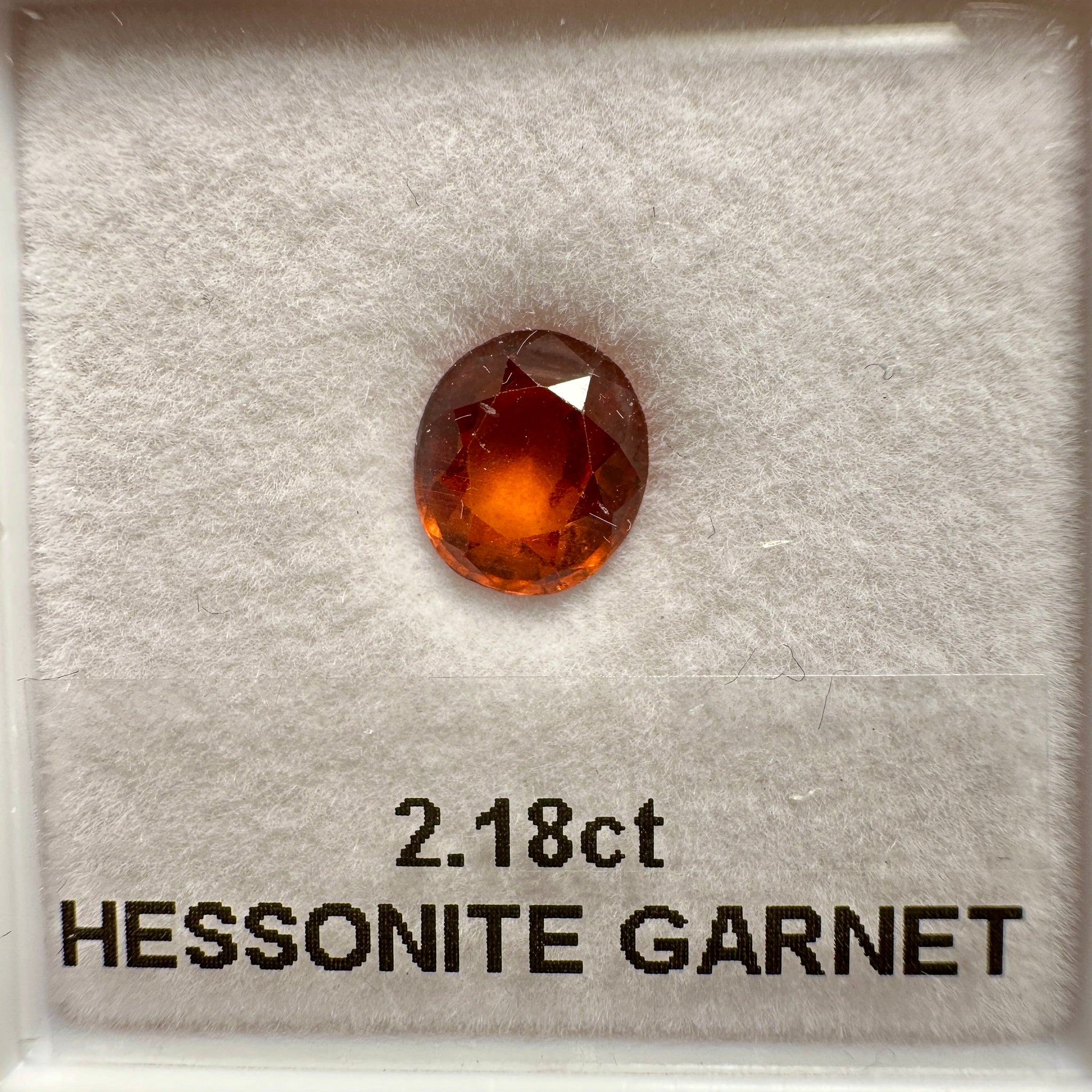 Hessonite Garnet, 2.18ct, Untreated Unheated, native cut