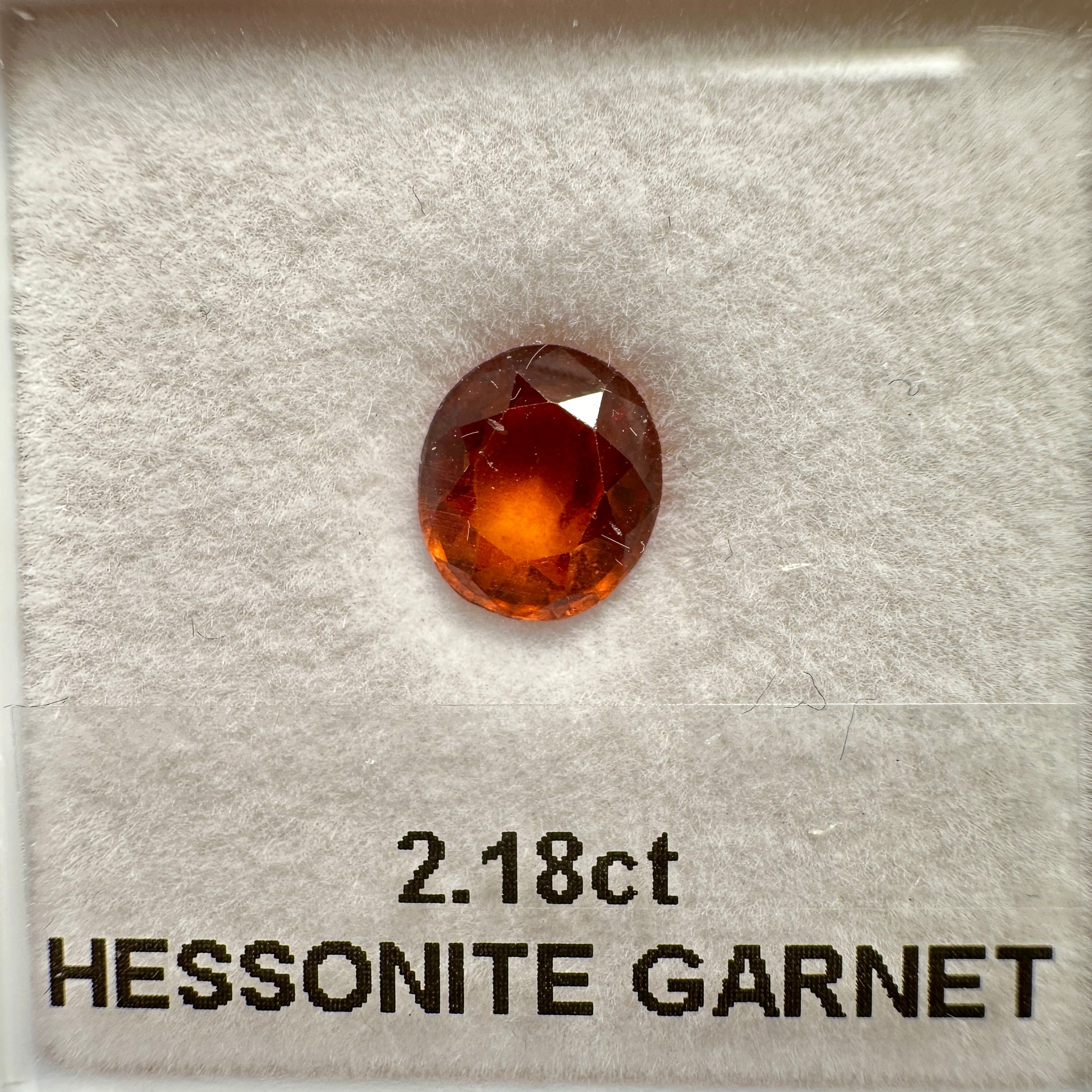 Hessonite Garnet, 2.18ct, Untreated Unheated, native cut