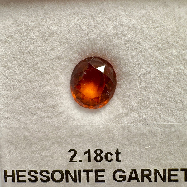 Hessonite Garnet, 2.18ct, Untreated Unheated, native cut