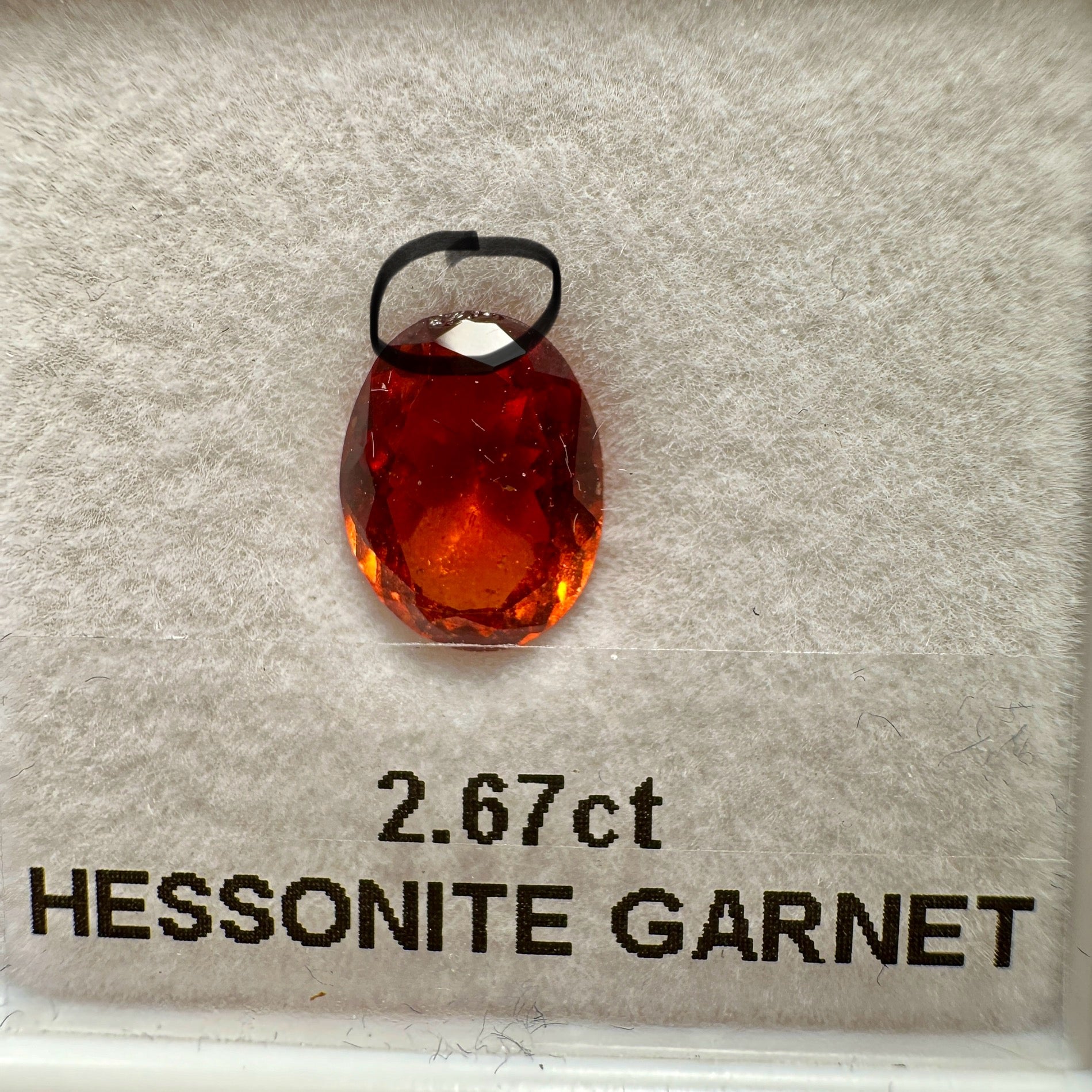 Hessonite Garnet, 2.67ct, Untreated Unheated, native cut