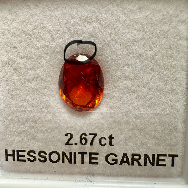 Hessonite Garnet, 2.67ct, Untreated Unheated, native cut