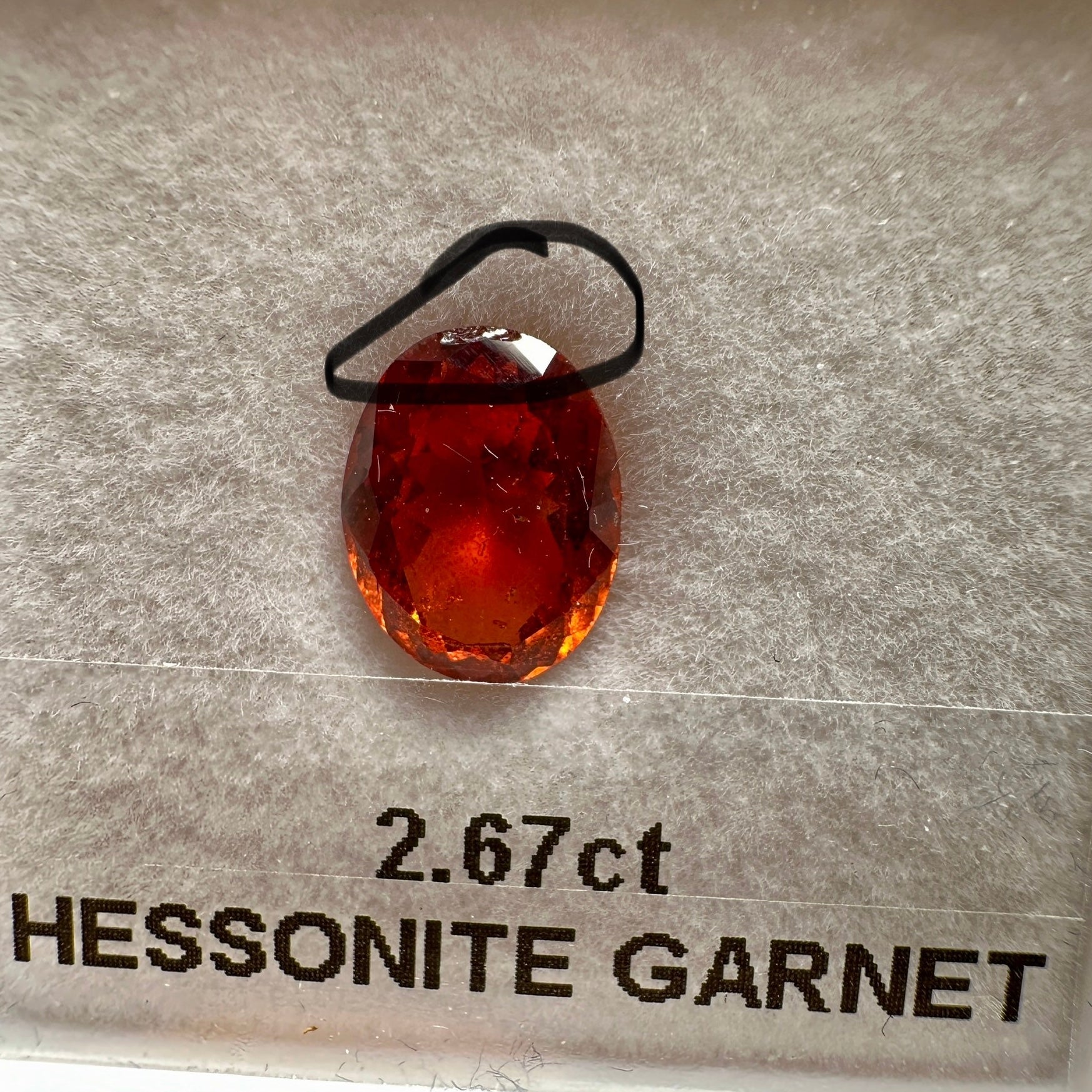 2.67ct Hessonite Garnet, Untreated Unheated, native cut