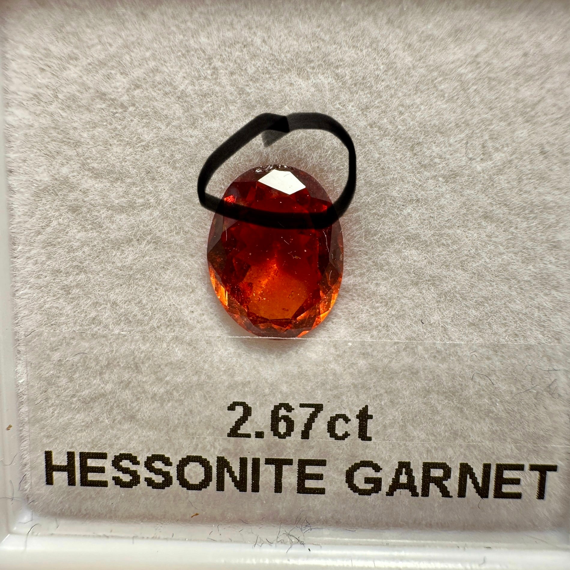 2.67ct Hessonite Garnet, Untreated Unheated, native cut