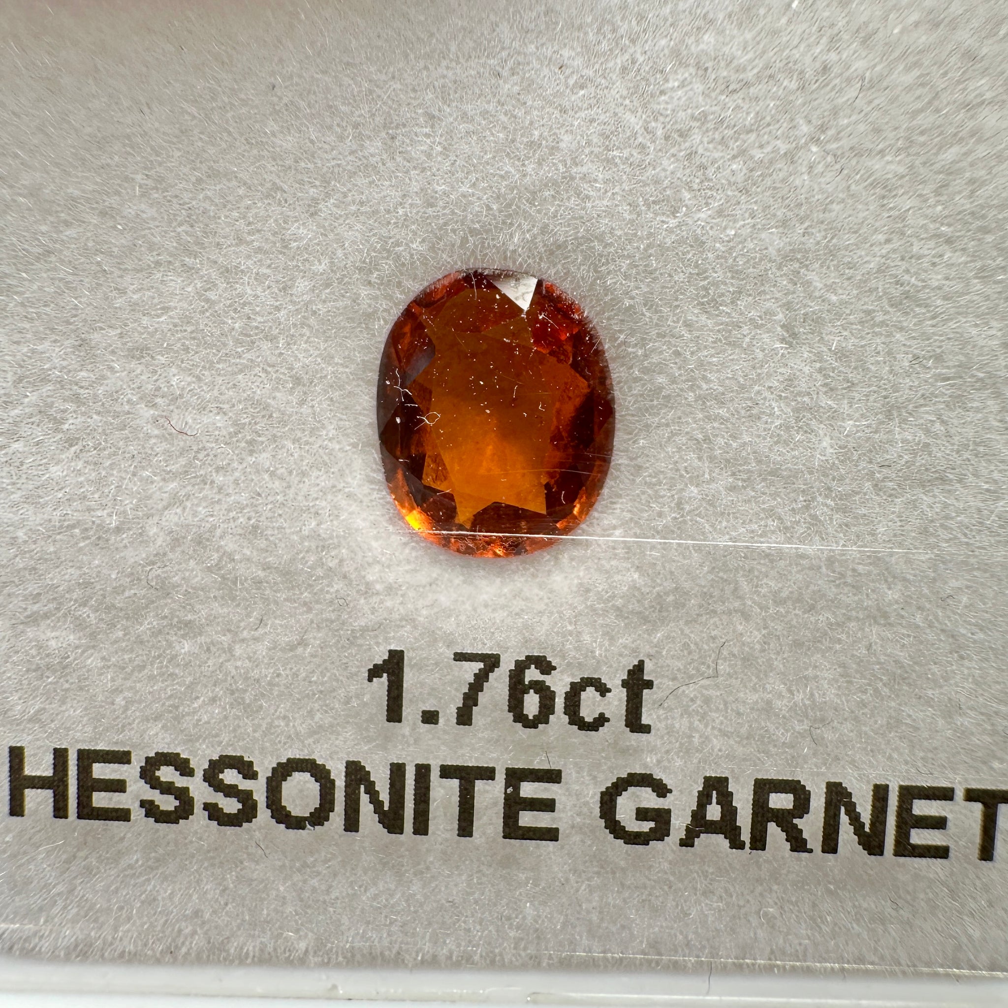 Hessonite Garnet, 1.76ct, Untreated Unheated, native cut