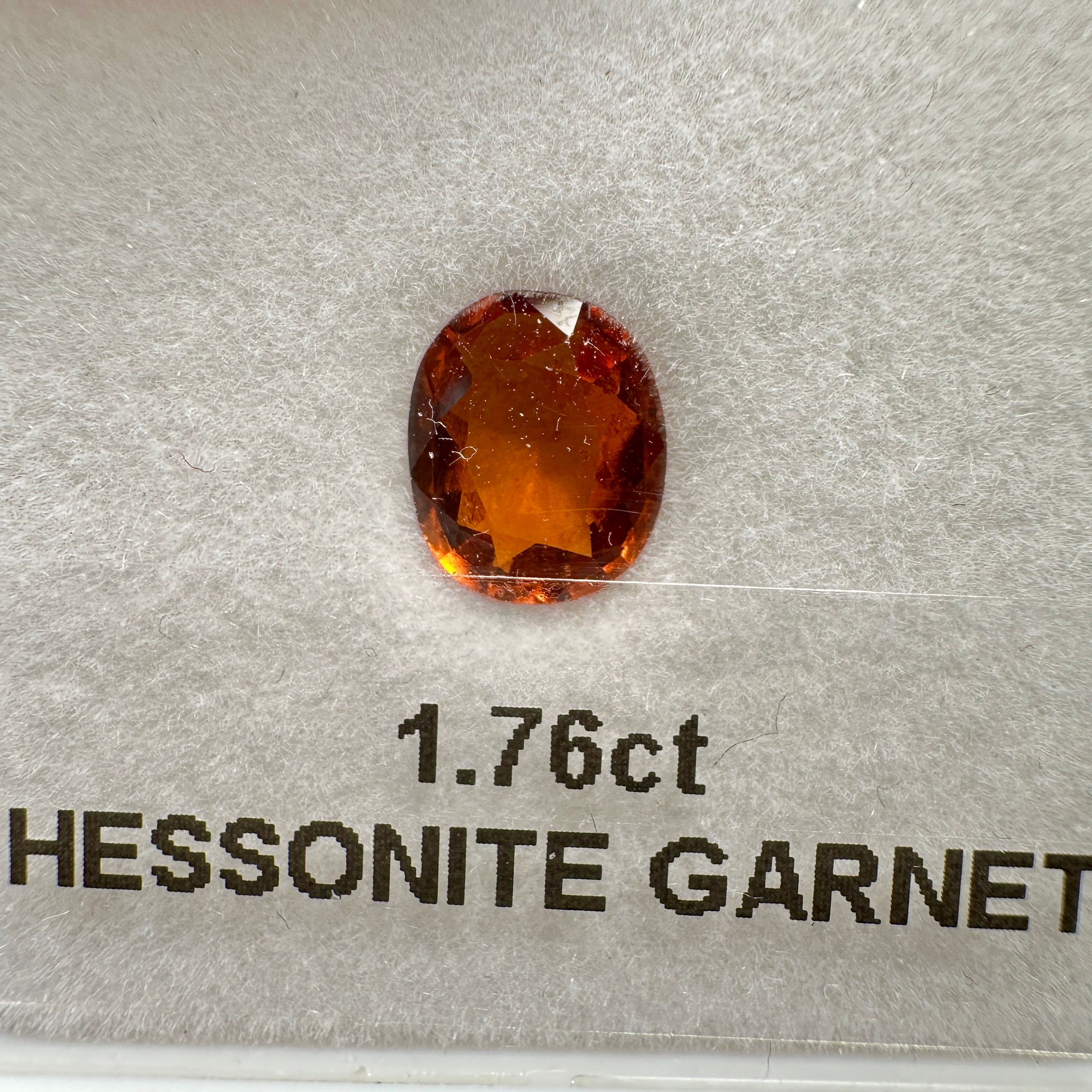 1.76ct Hessonite Garnet, Untreated Unheated, native cut