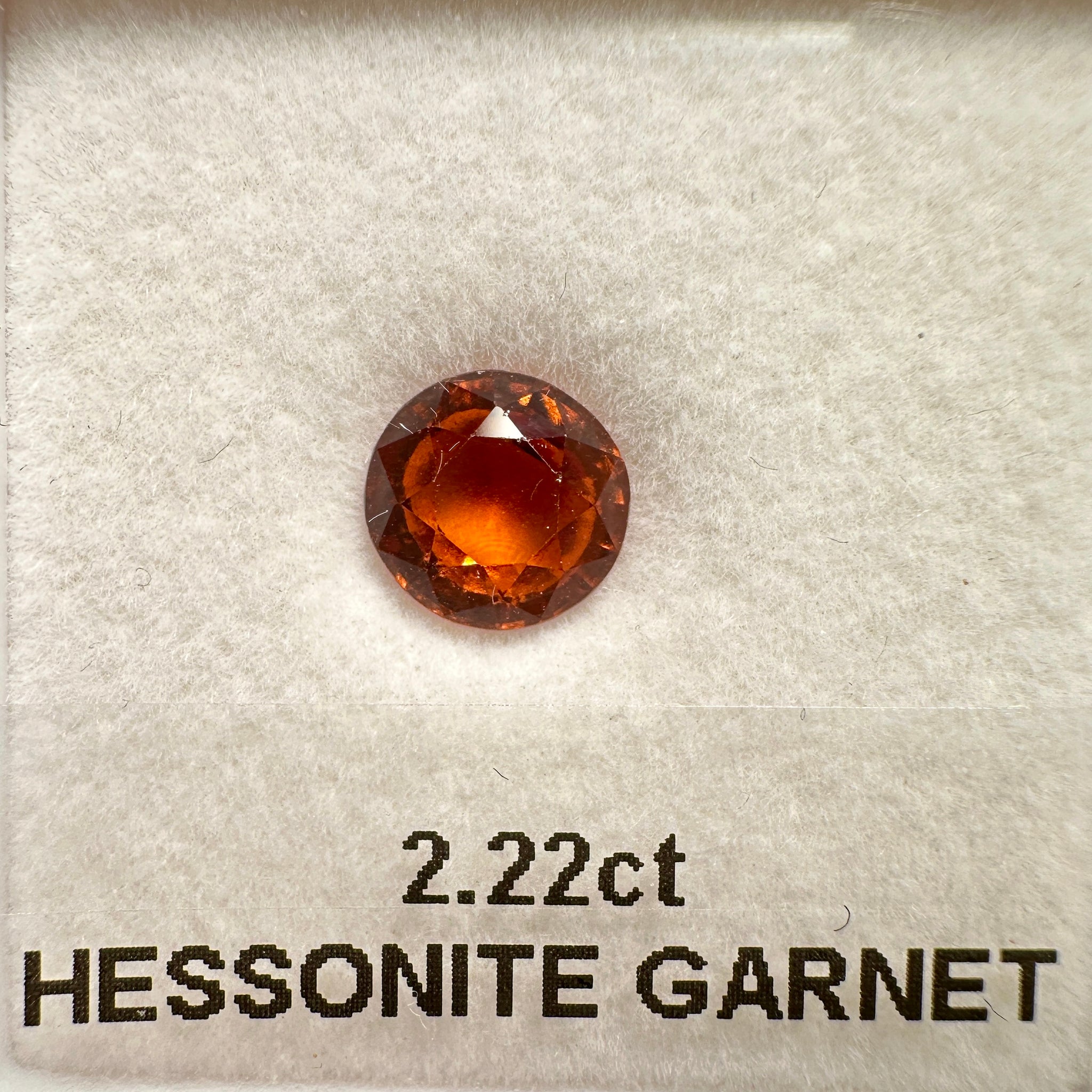 Hessonite Garnet, 2.22ct, Untreated Unheated, native cut