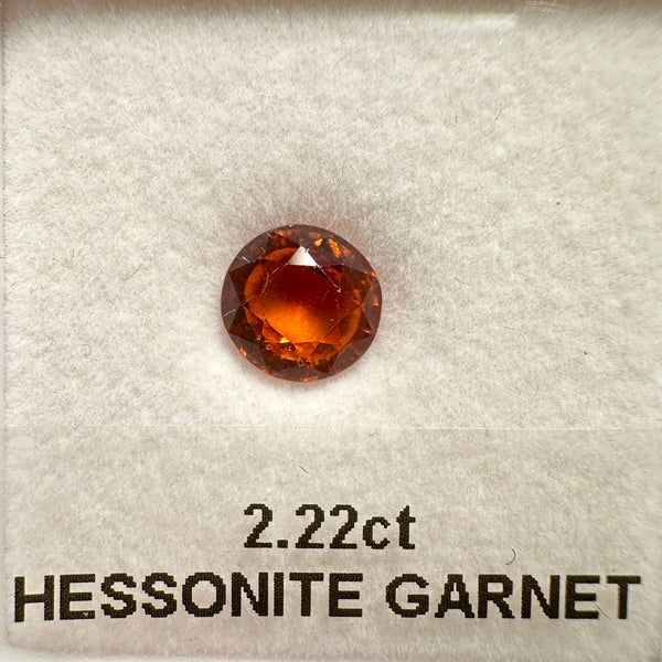 Hessonite Garnet, 2.22ct, Untreated Unheated, native cut