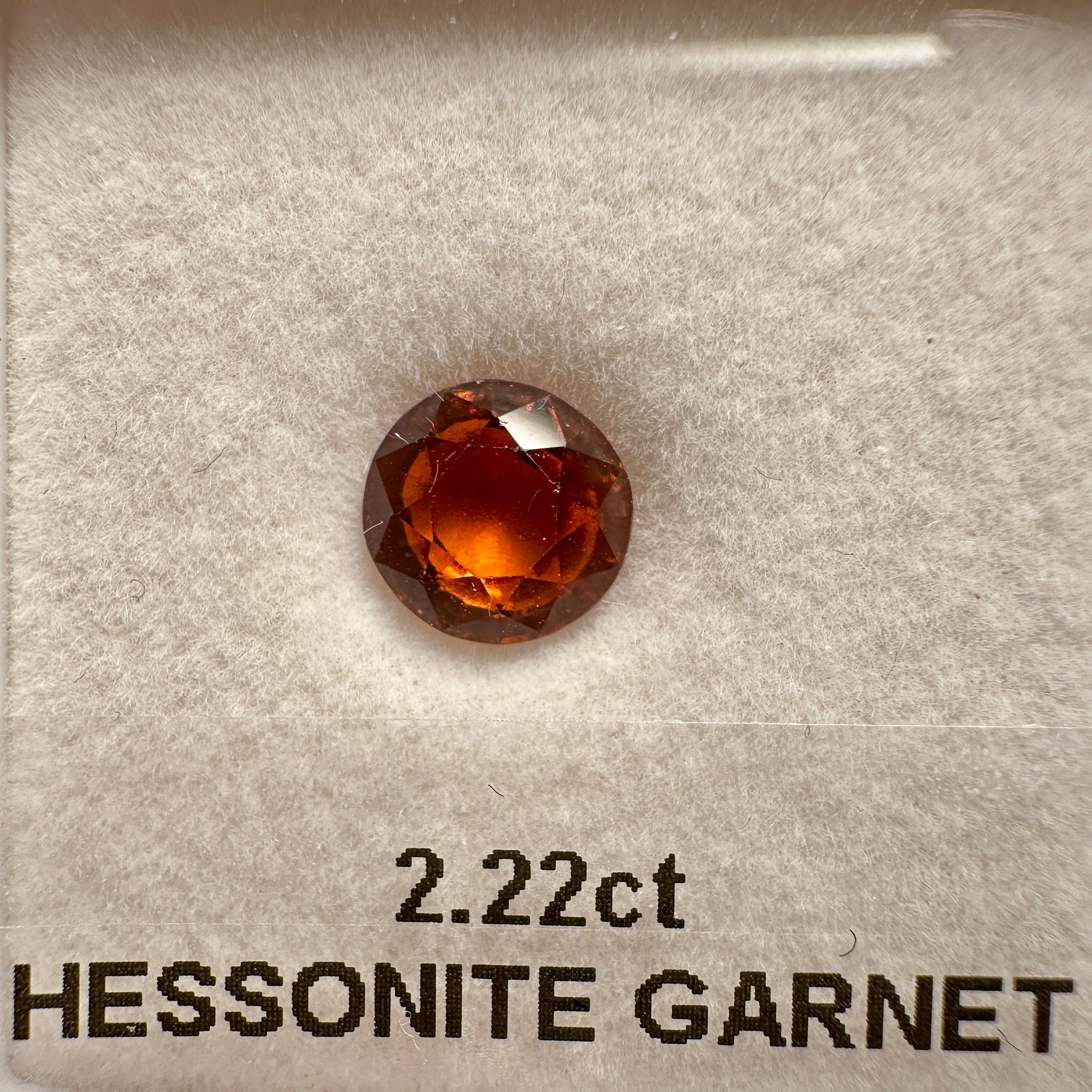 Hessonite Garnet, 2.22ct, Untreated Unheated, native cut
