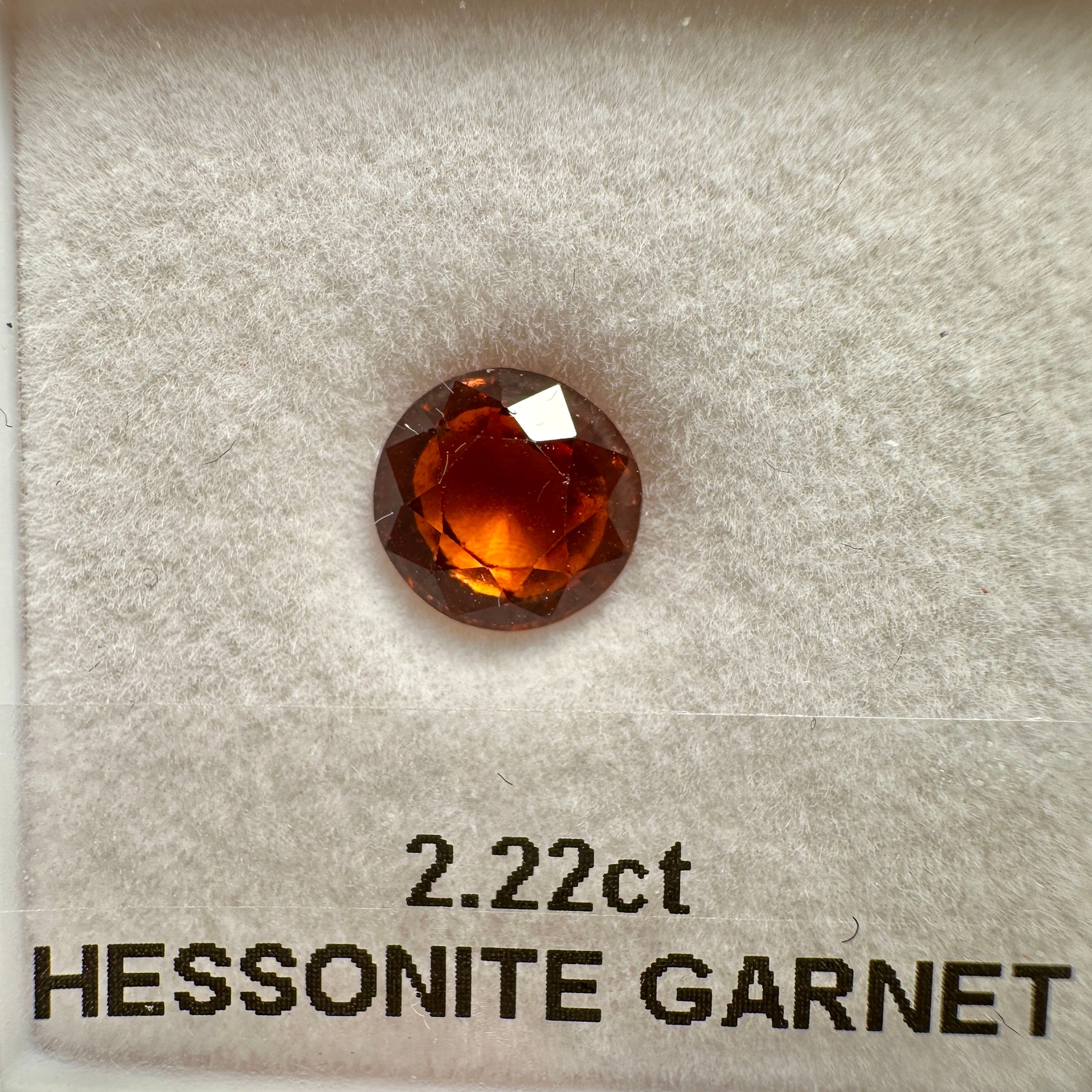 Hessonite Garnet, 2.22ct, Untreated Unheated, native cut