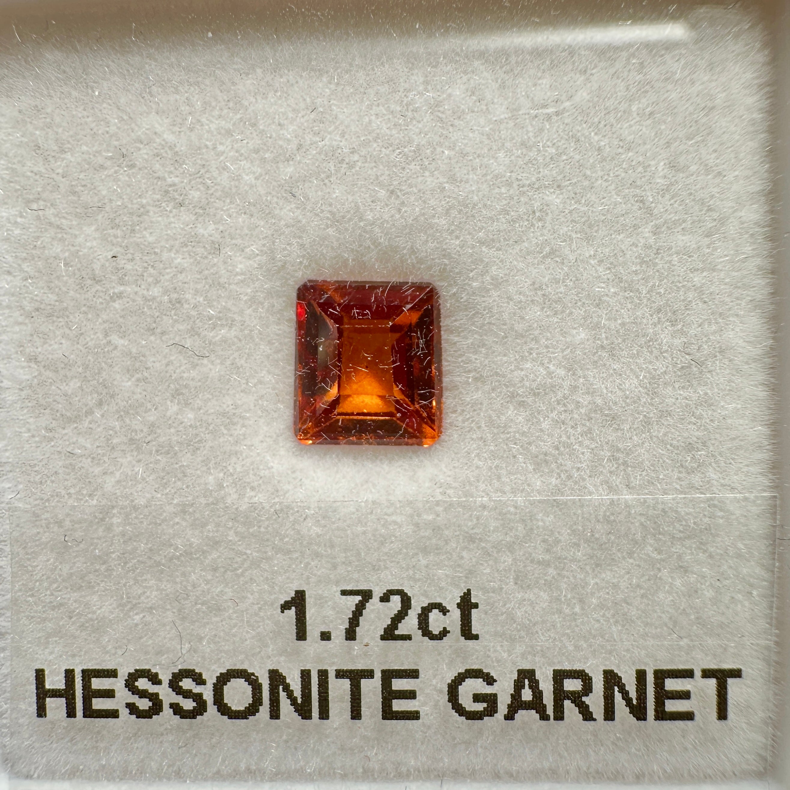 1.72ct Hessonite Garnet, Untreated Unheated, native cut