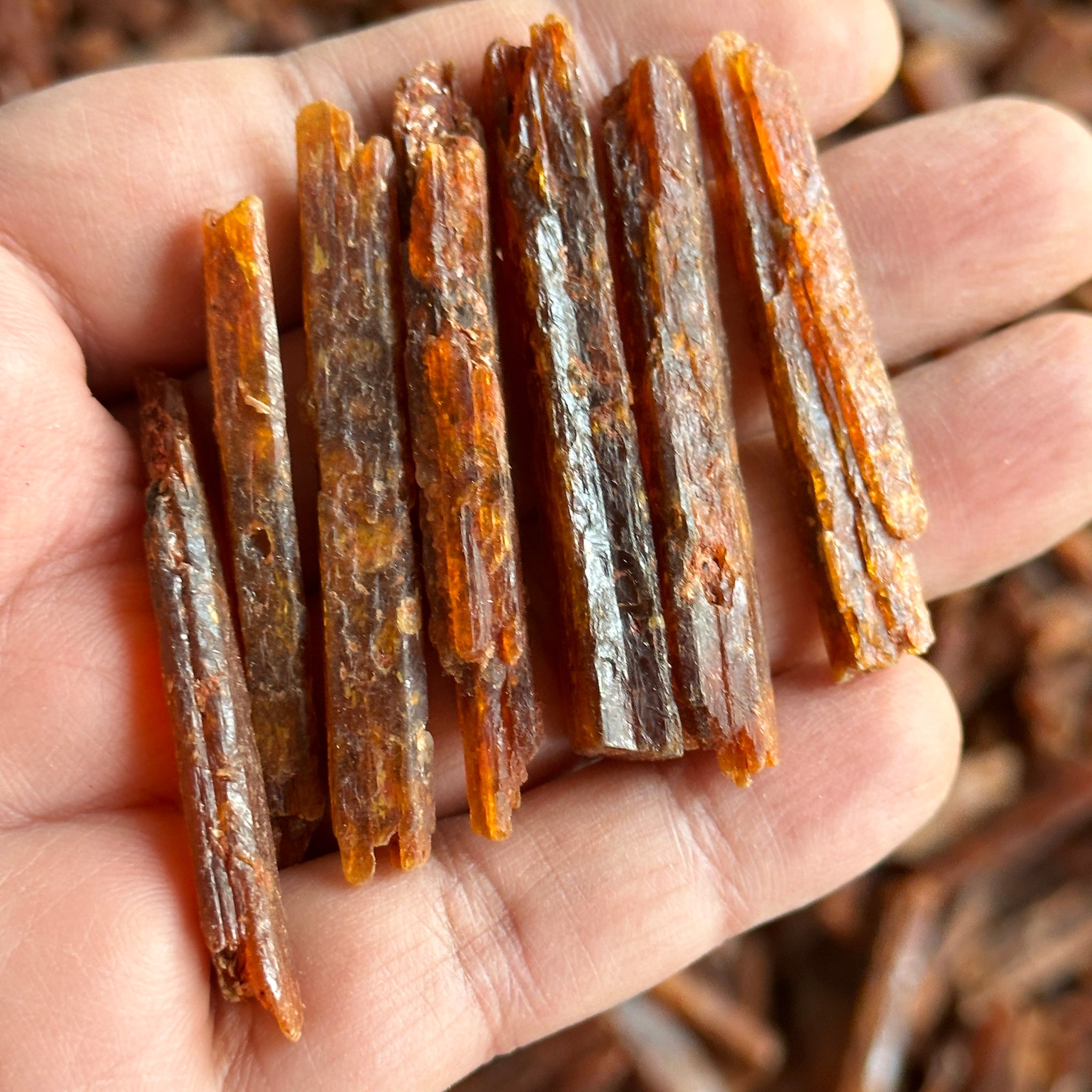 Orange Kyanite, Tanzania, Large Sizes, per piece blind pour