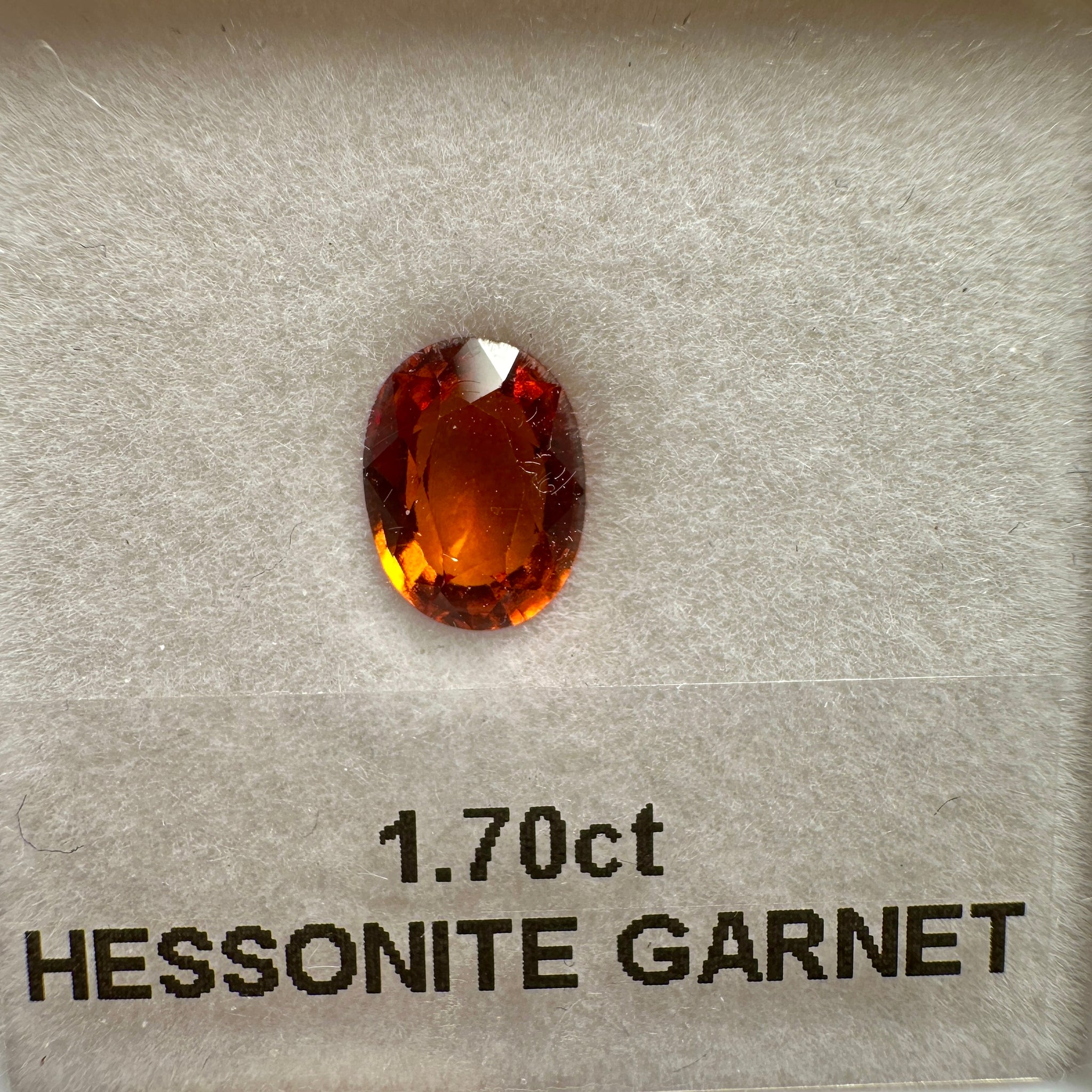 Hessonite Garnet, 1.70ct, Untreated Unheated, native cut