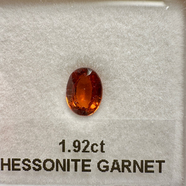 Hessonite Garnet, 1.92ct, Untreated Unheated, native cut