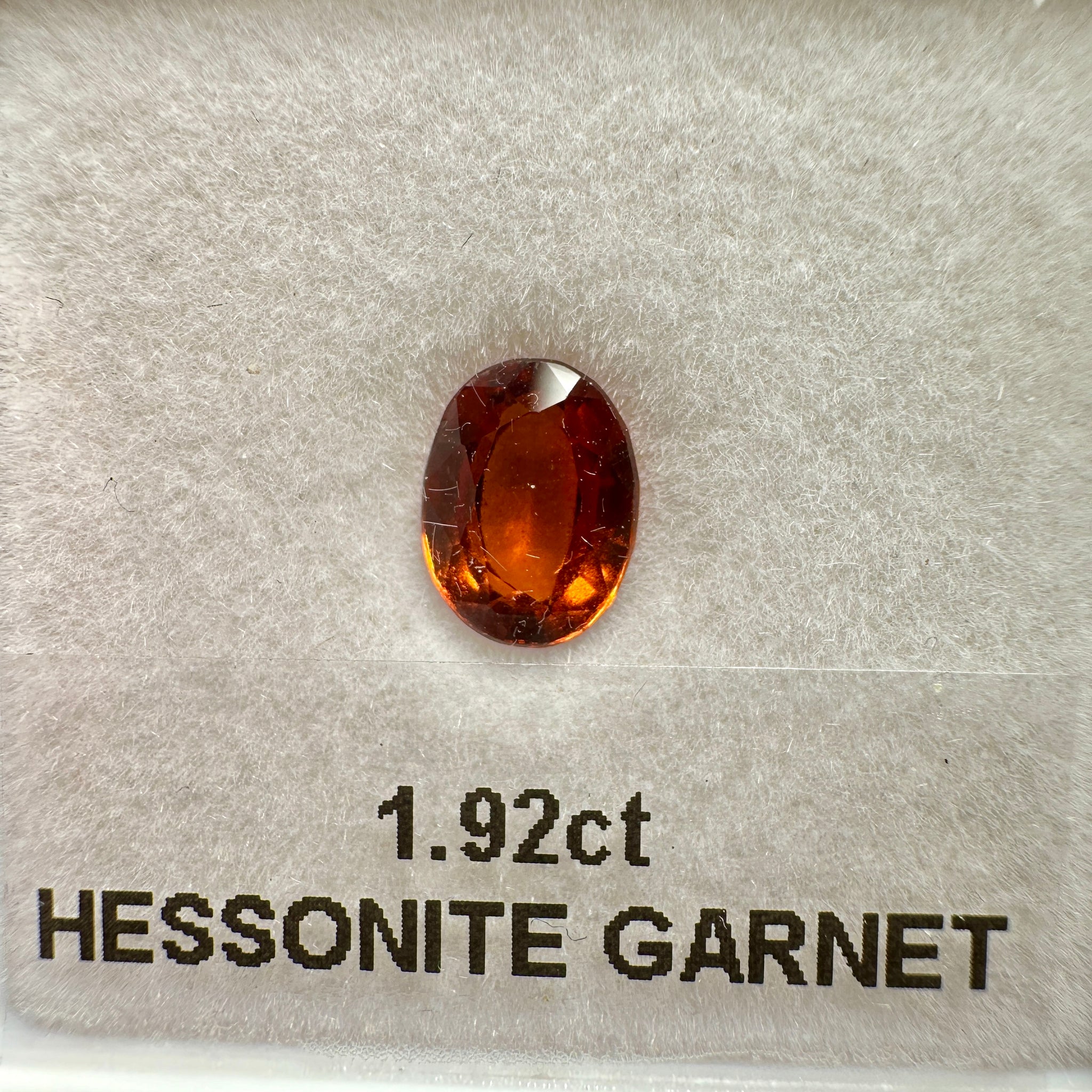 Hessonite Garnet, 1.92ct, Untreated Unheated, native cut