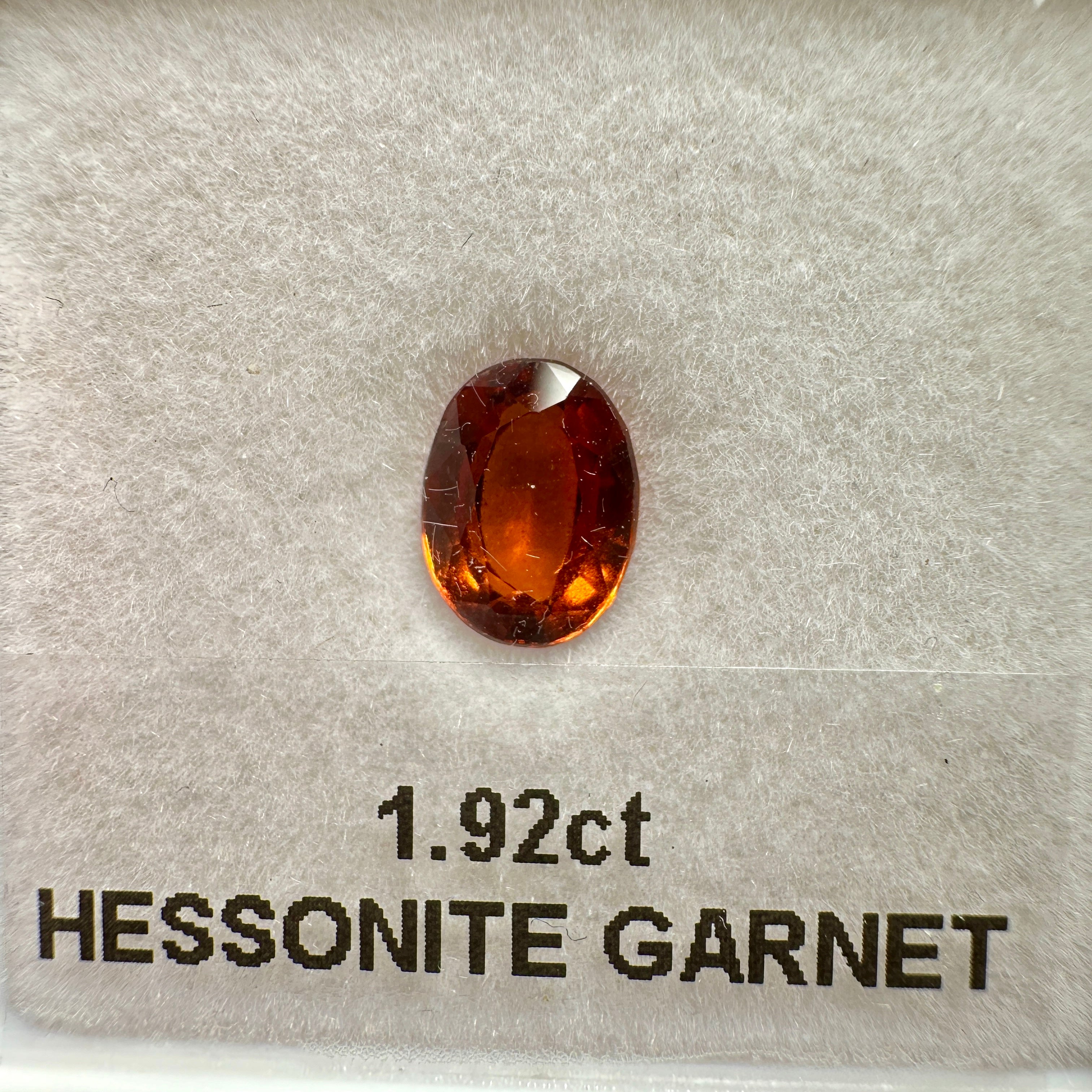 1.92ct Hessonite Garnet, Untreated Unheated, native cut