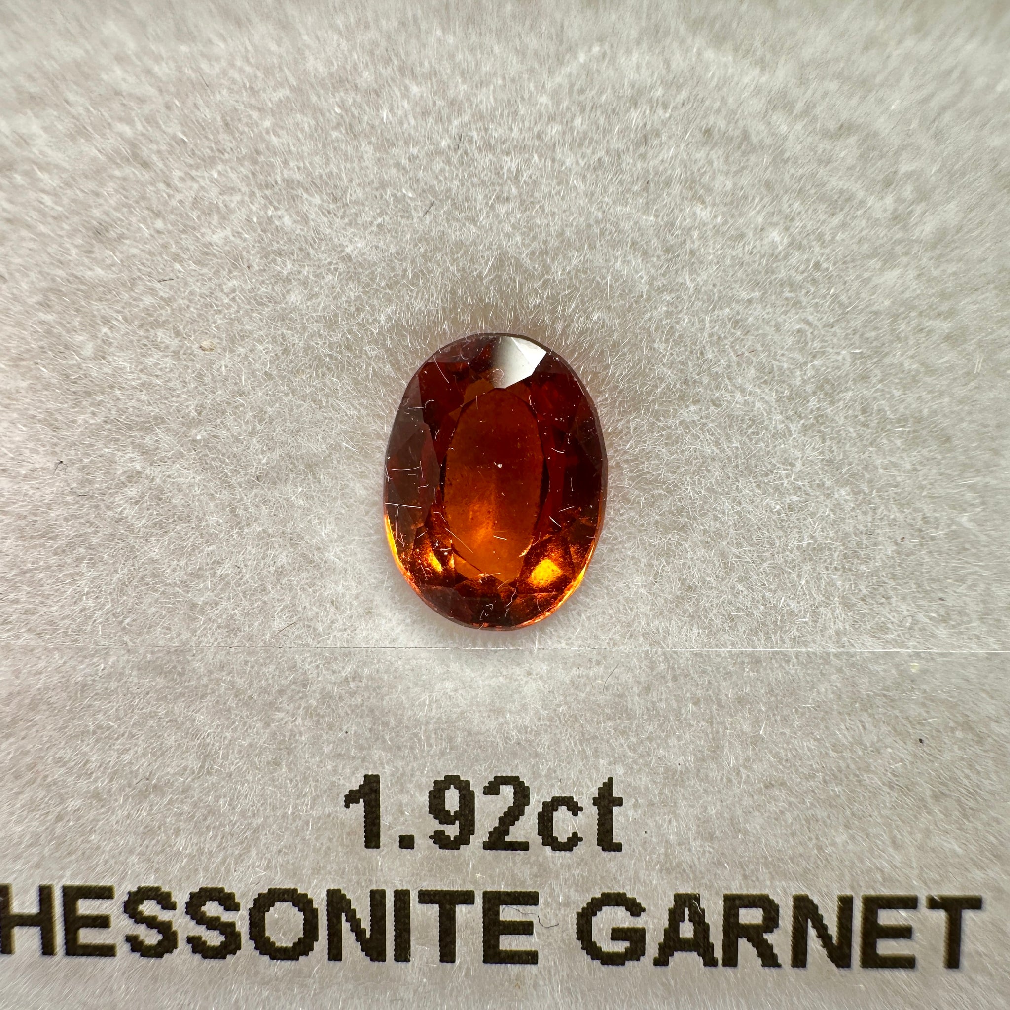 Hessonite Garnet, 1.92ct, Untreated Unheated, native cut