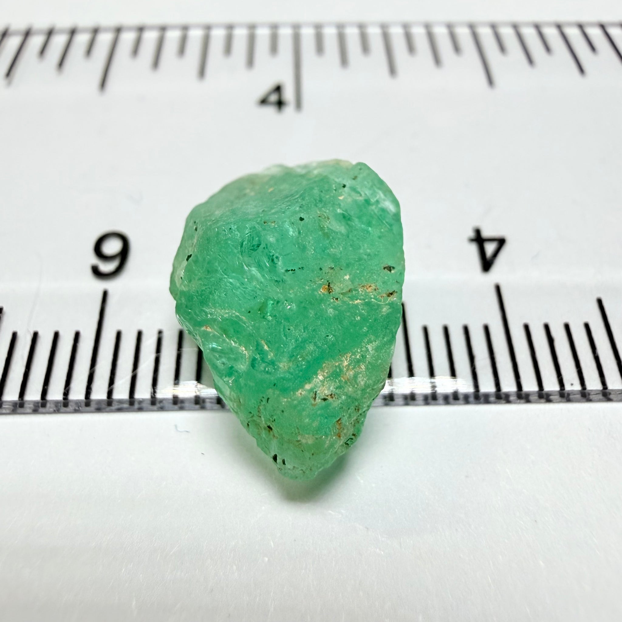 Emerald, 6.37ct, Tanzania, Untreated Unheated, no oil. Great for setting as is in jewellery or cabbing