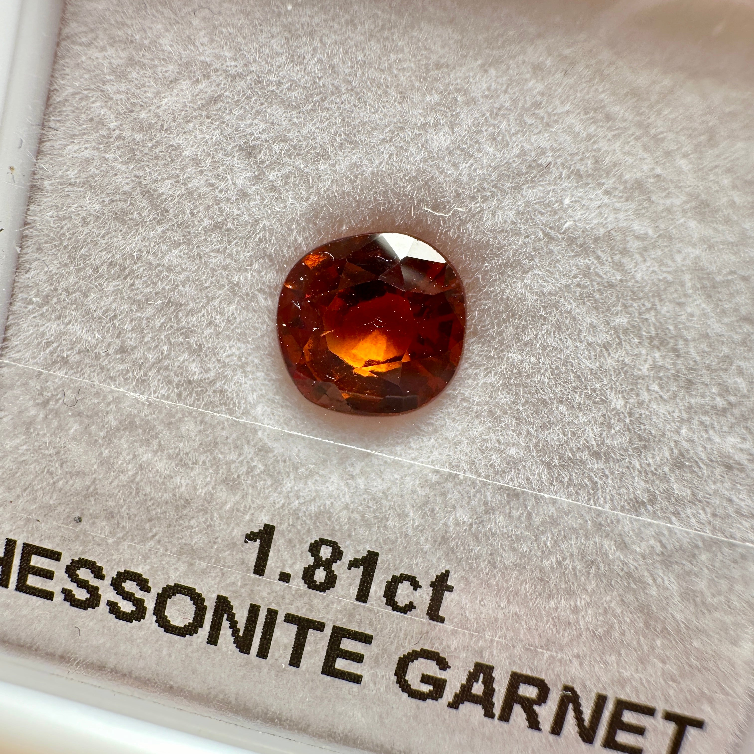 1.81ct Hessonite Garnet, Untreated Unheated, native cut