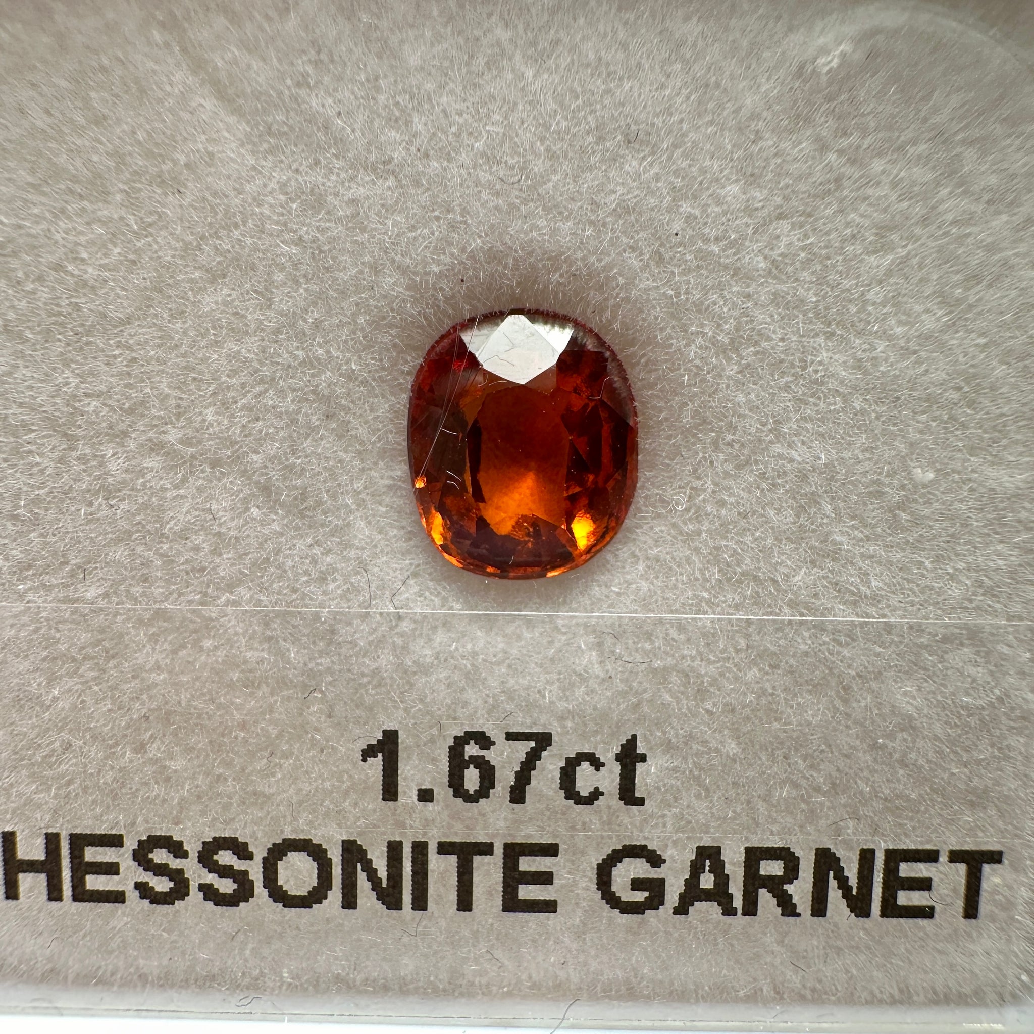 Hessonite Garnet, 1.67ct, Untreated Unheated, native cut
