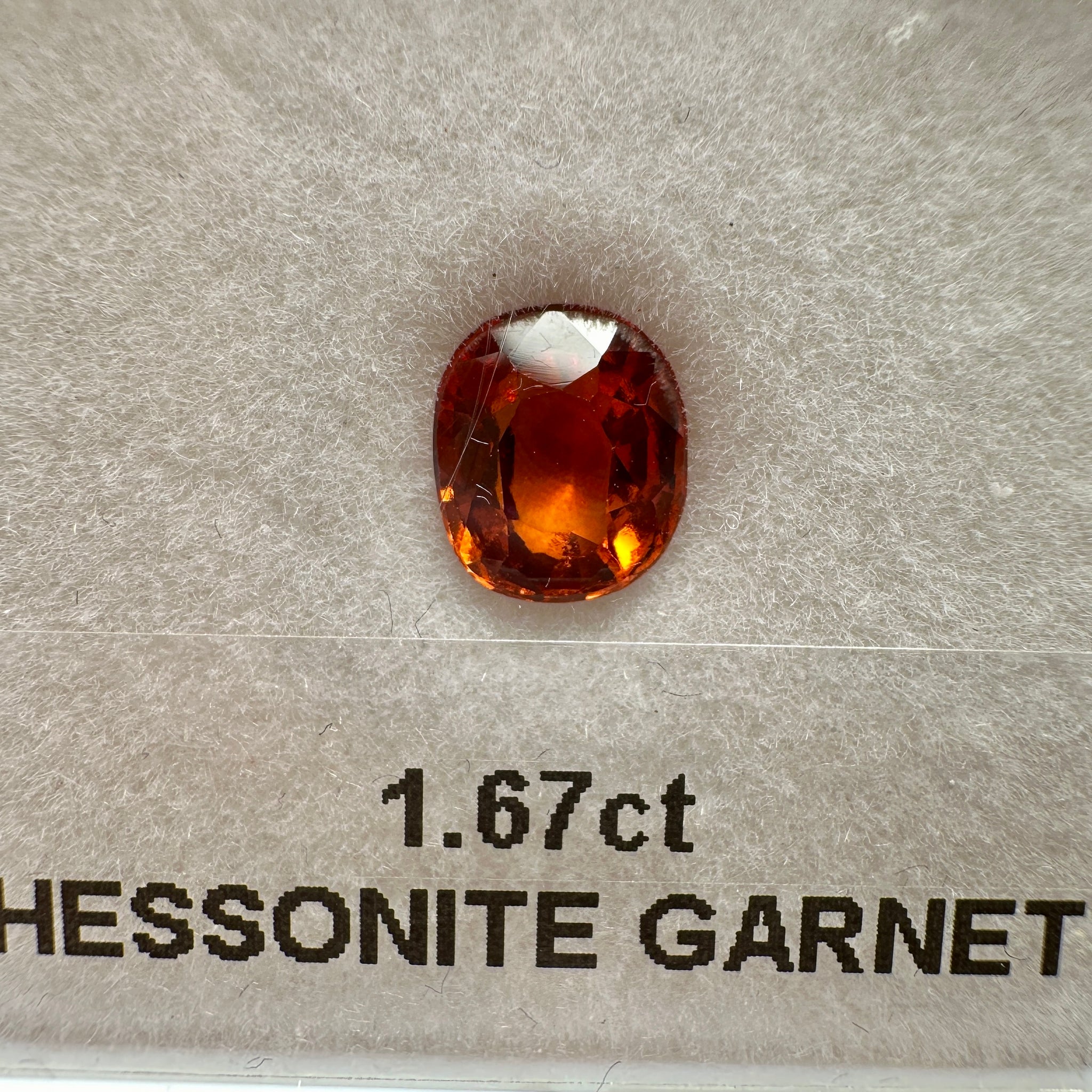 Hessonite Garnet, 1.67ct, Untreated Unheated, native cut
