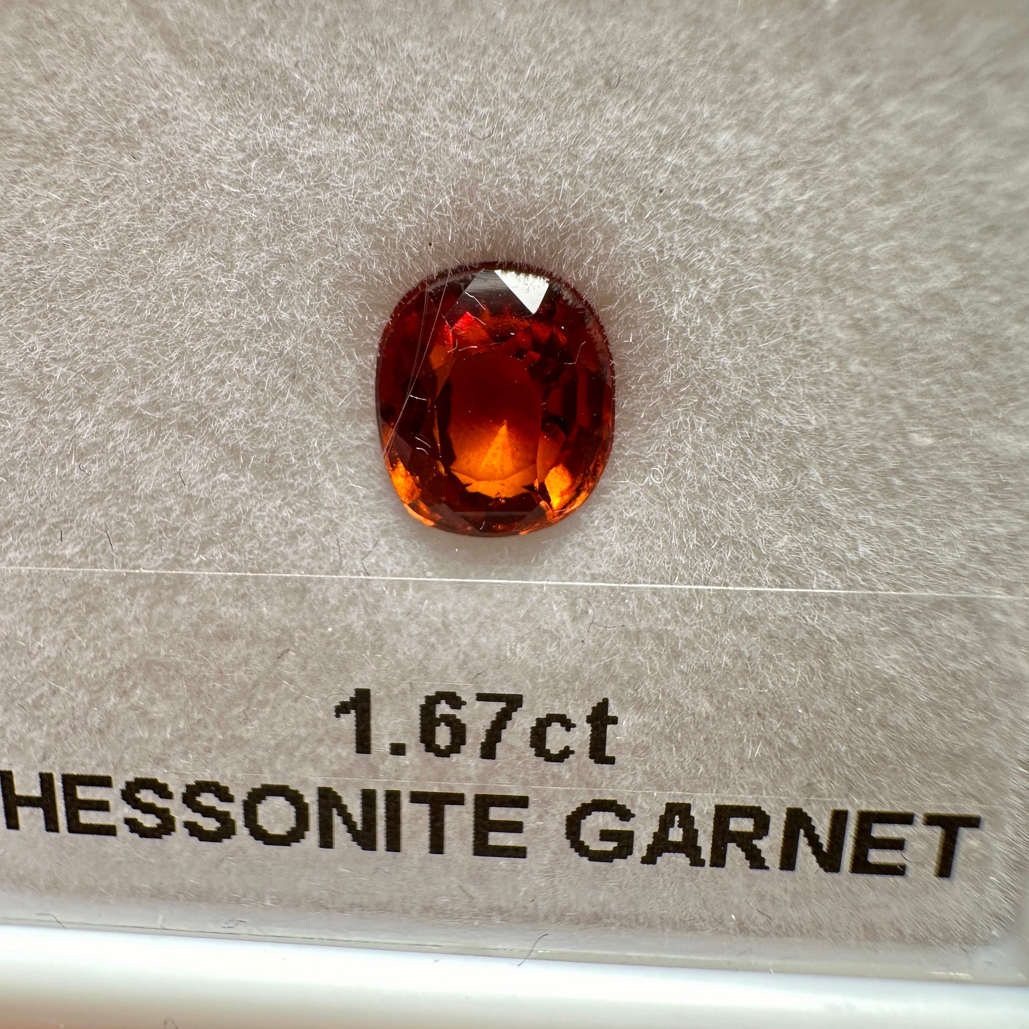 Hessonite Garnet, 1.67ct, Untreated Unheated, native cut