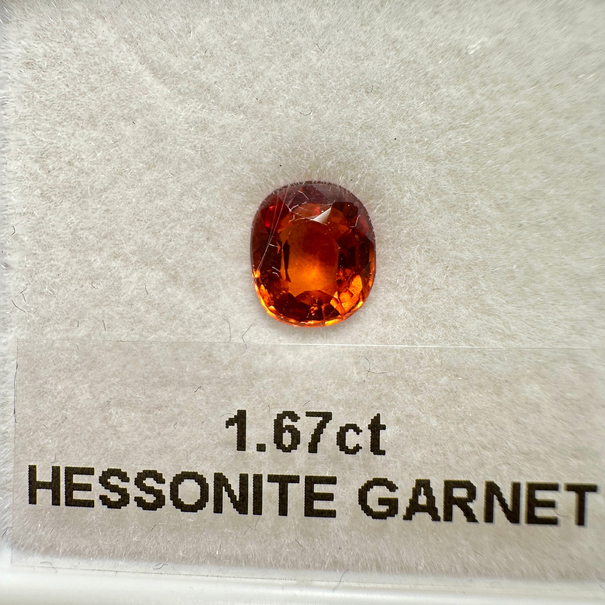 Hessonite Garnet, 1.67ct, Untreated Unheated, native cut