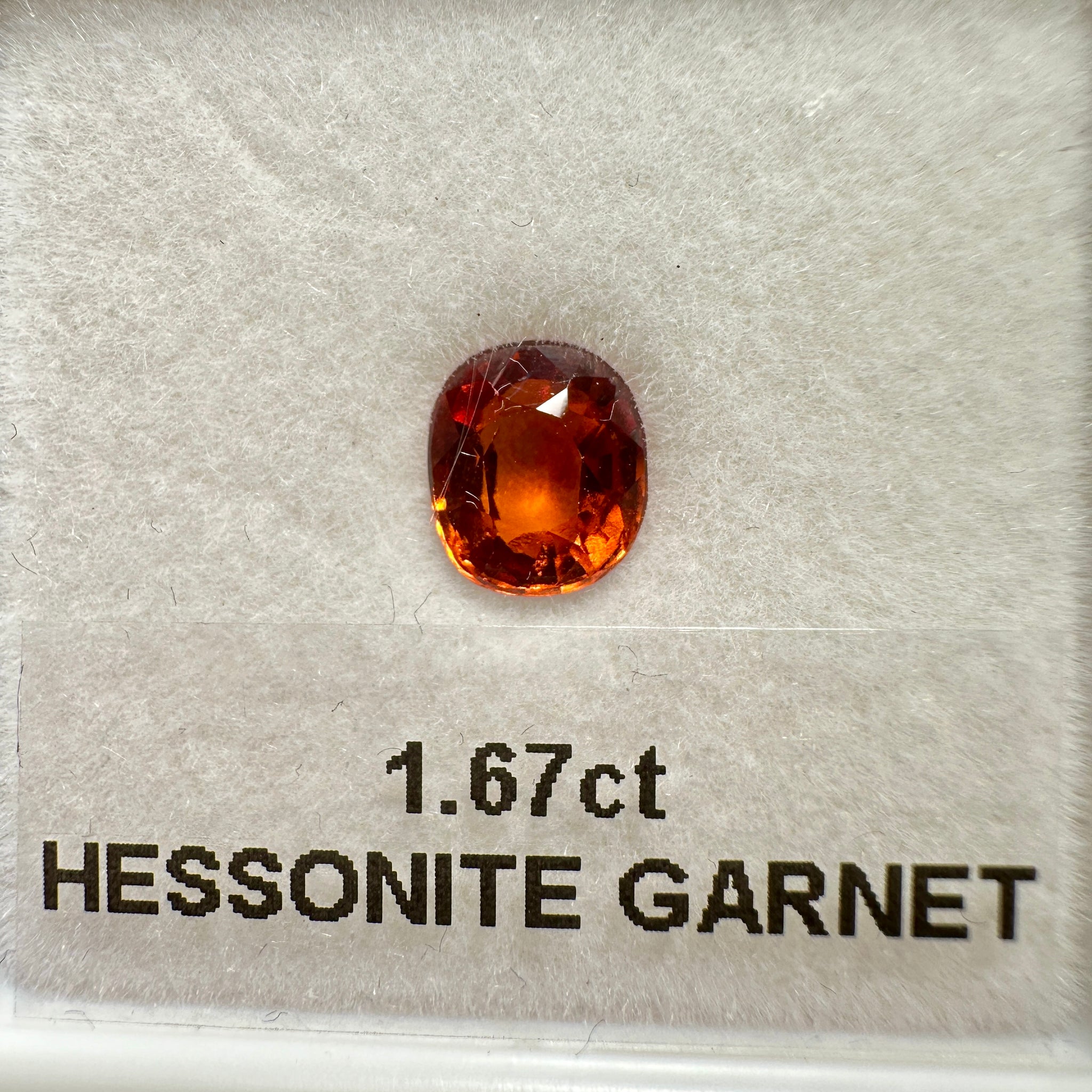 Hessonite Garnet, 1.67ct, Untreated Unheated, native cut