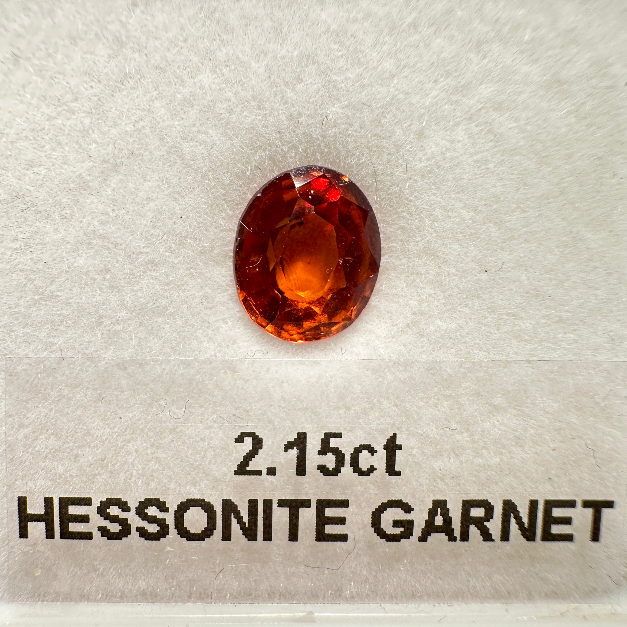 Hessonite Garnet, 2.15ct, Untreated Unheated, native cut