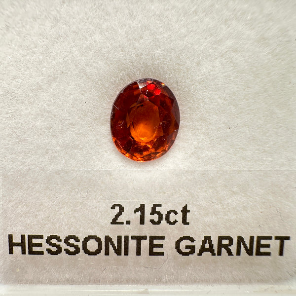 2.15ct Hessonite Garnet, Untreated Unheated, native cut