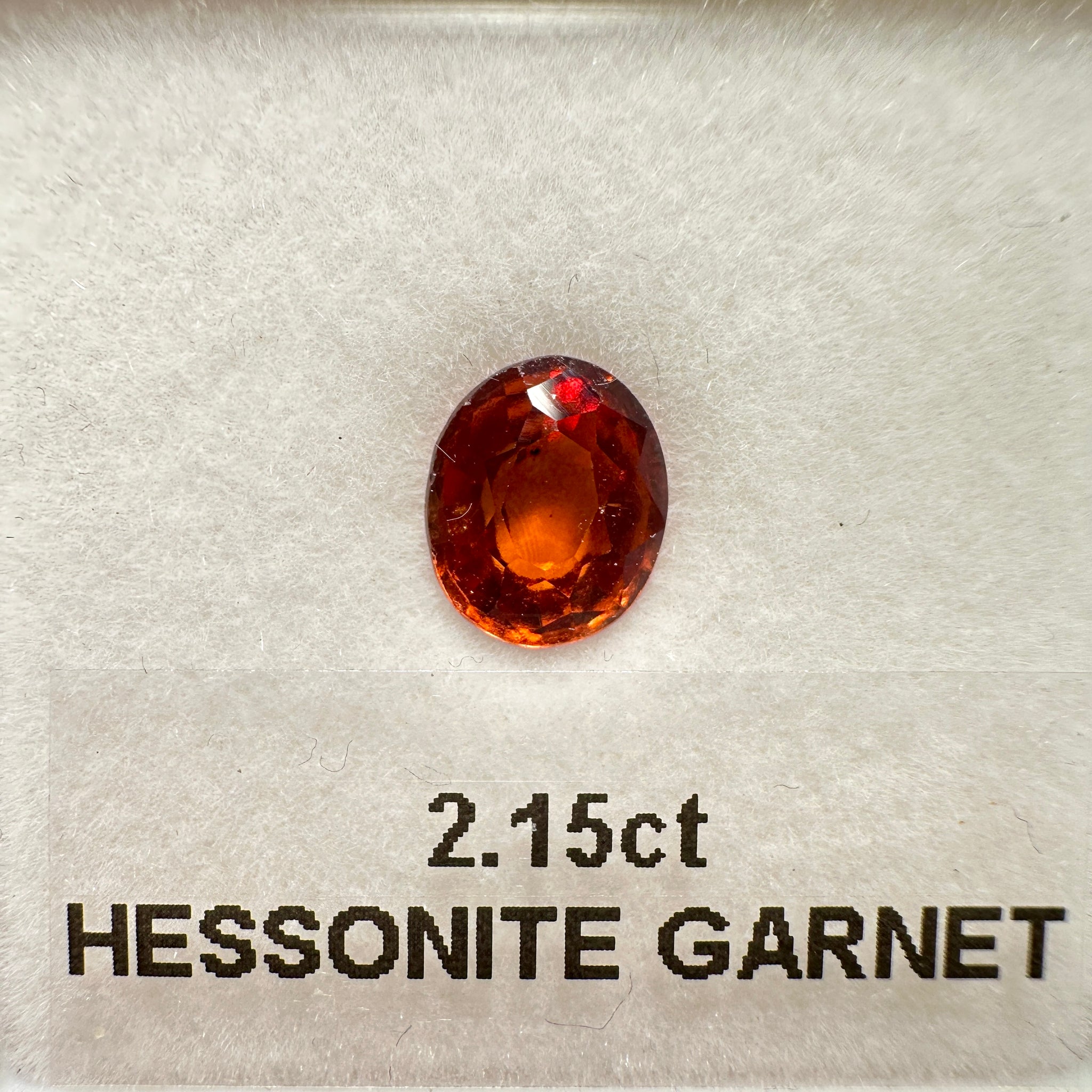 Hessonite Garnet, 2.15ct, Untreated Unheated, native cut
