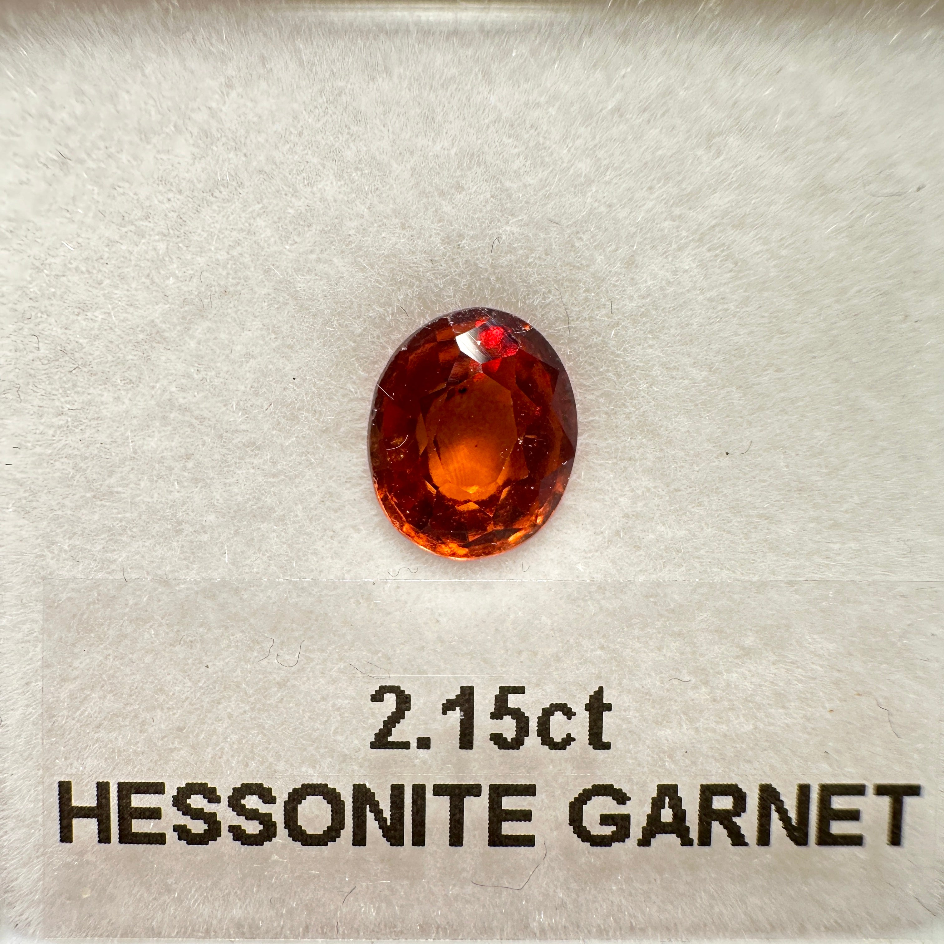 2.15ct Hessonite Garnet, Untreated Unheated, native cut