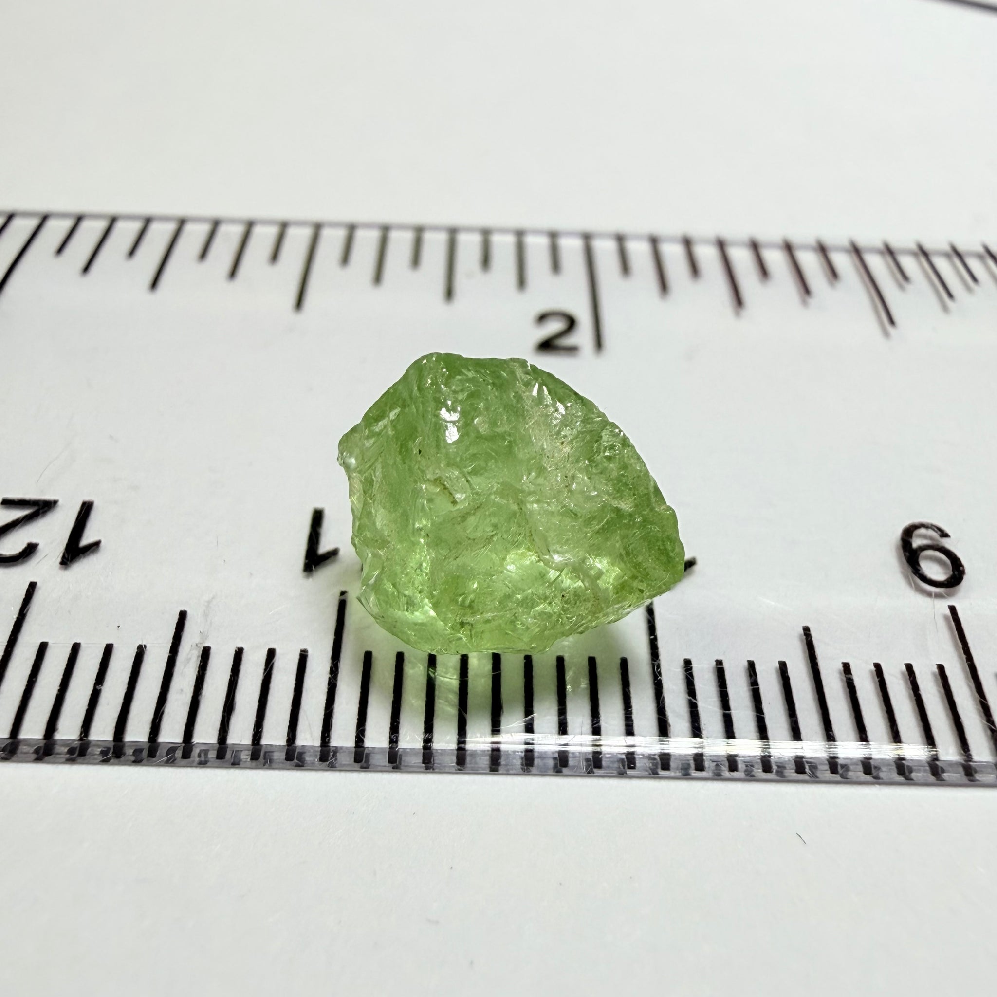 Tsavorite Garnet, 4.94ct, Kenya, Untreated Unheated. Inclusions cracks and veils inside, great for cabbing and setting as is in jewellery