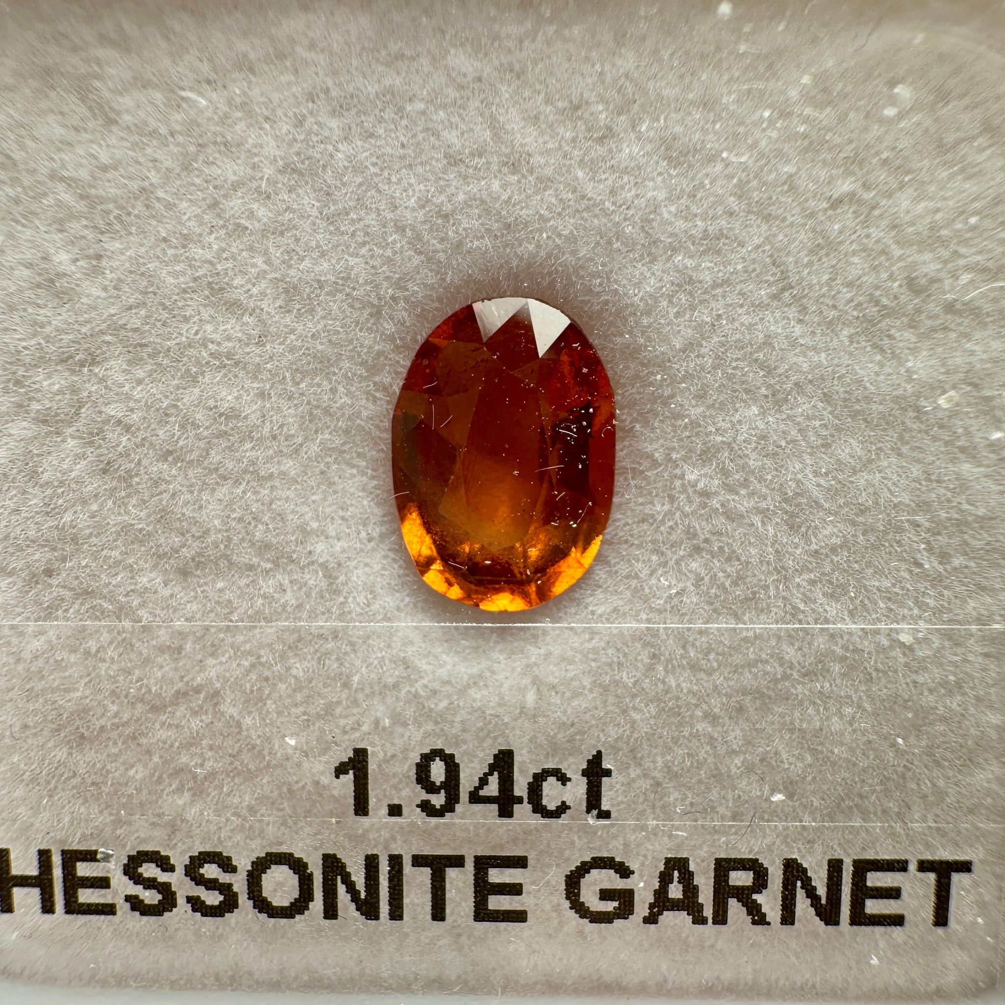 Hessonite Garnet, 1.94ct, Untreated Unheated, native cut