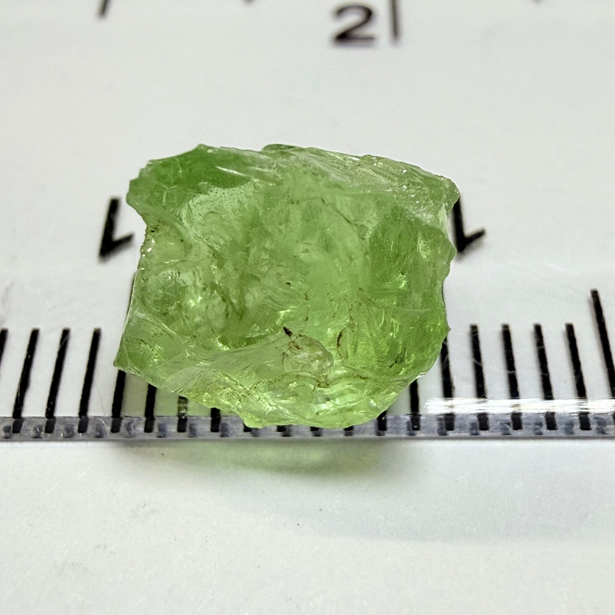 Tsavorite Garnet, 4.94ct, Kenya, Untreated Unheated. Inclusions cracks and veils inside, great for cabbing and setting as is in jewellery