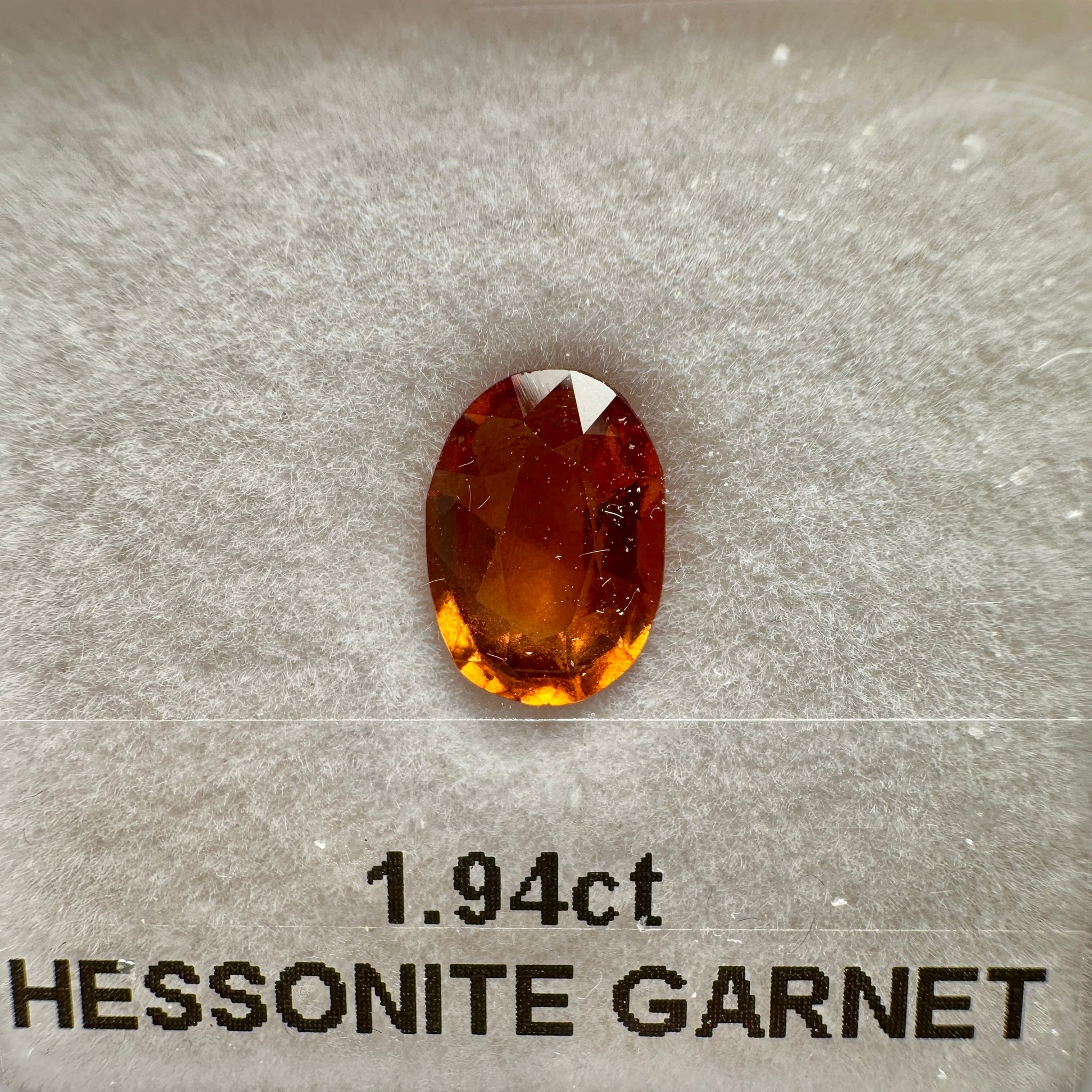 Hessonite Garnet, 1.94ct, Untreated Unheated, native cut