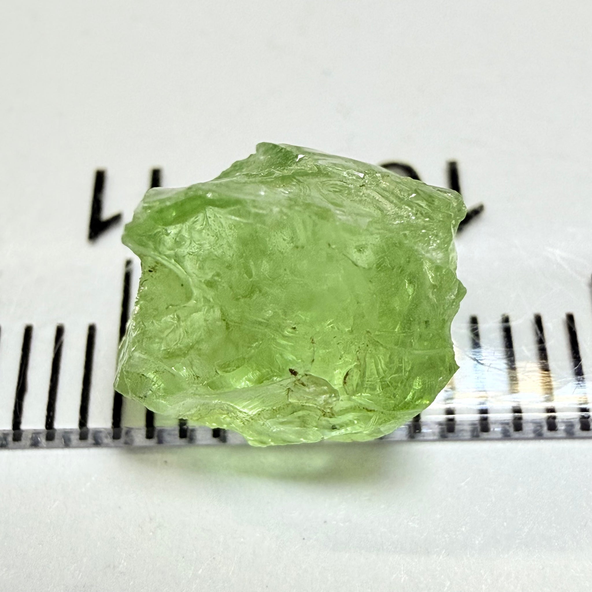 Tsavorite Garnet, 4.94ct, Kenya, Untreated Unheated. Inclusions cracks and veils inside, great for cabbing and setting as is in jewellery