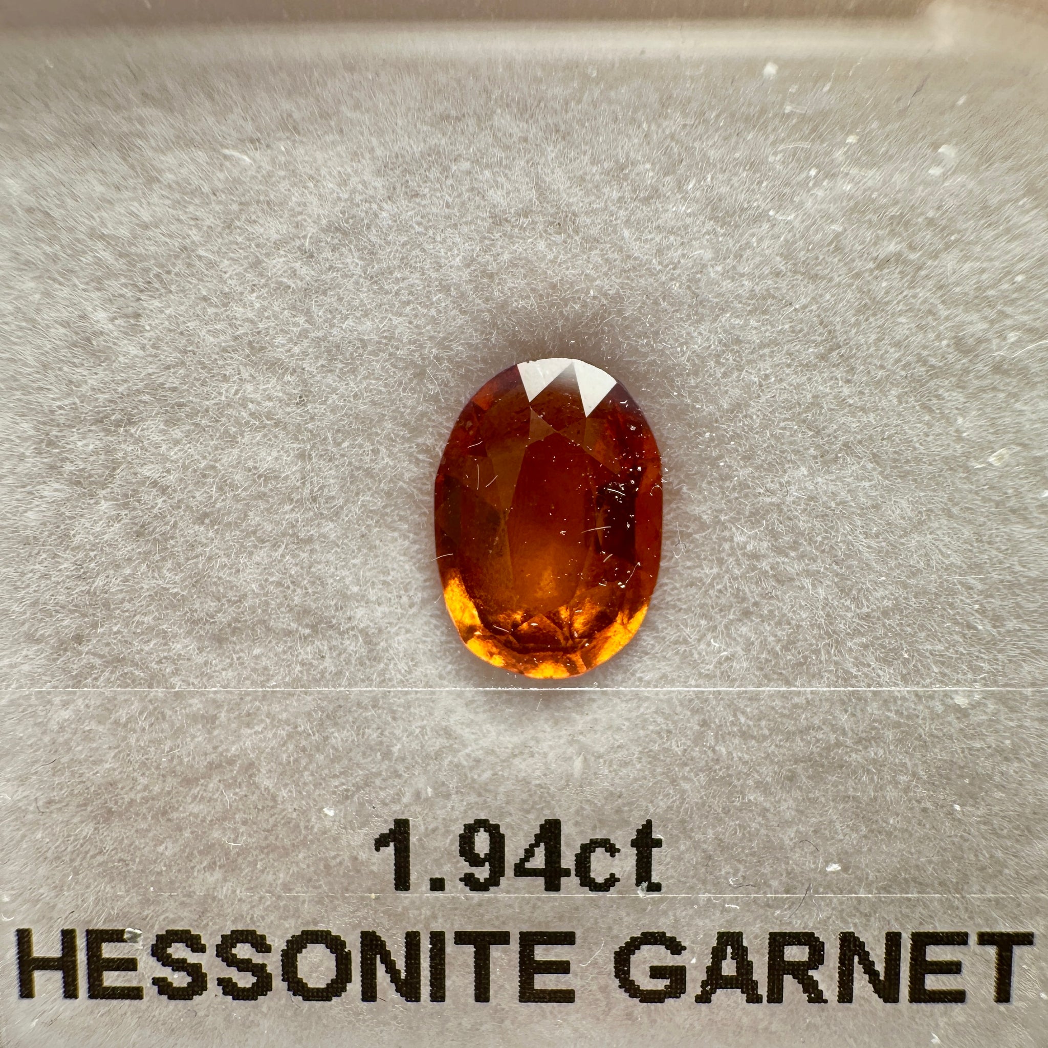 Hessonite Garnet, 1.94ct, Untreated Unheated, native cut