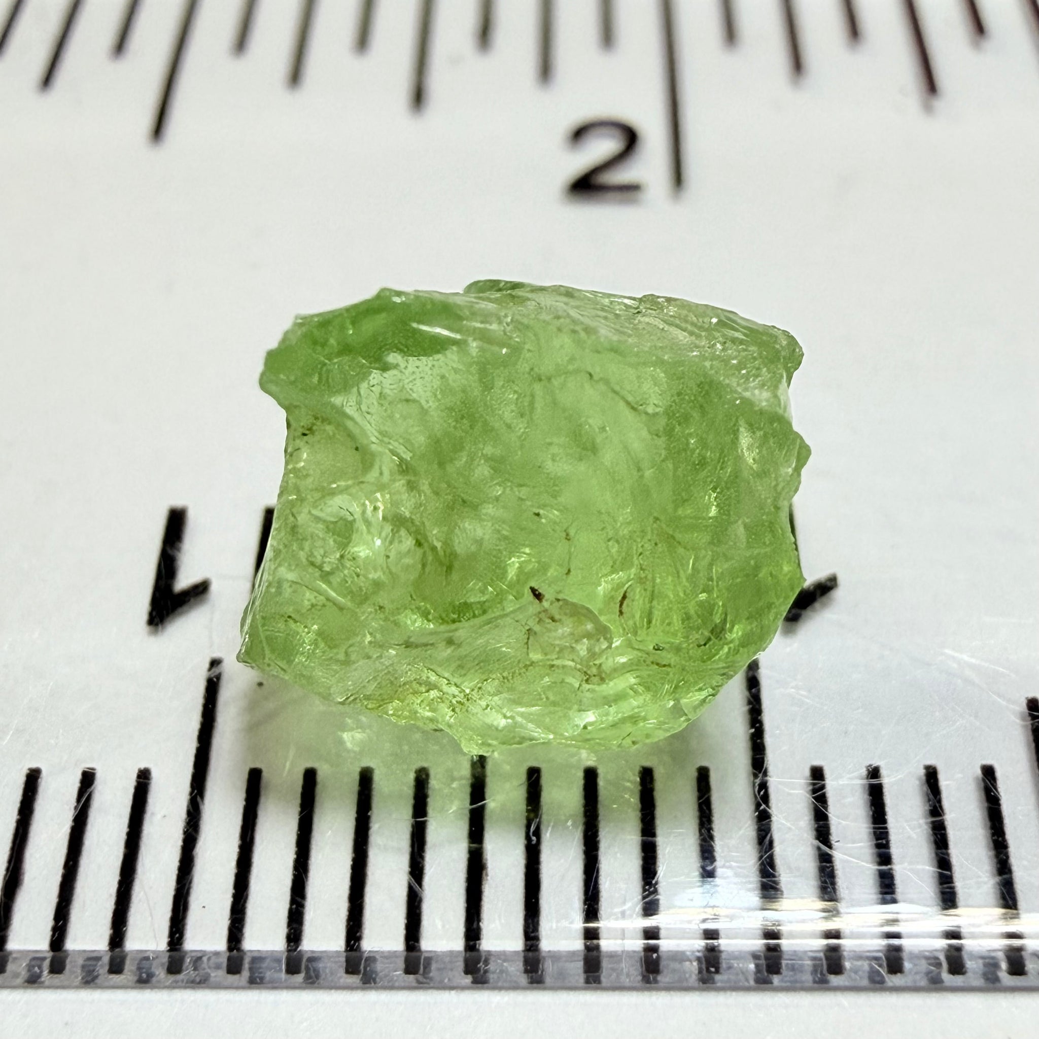 Tsavorite Garnet, 4.94ct, Kenya, Untreated Unheated. Inclusions cracks and veils inside, great for cabbing and setting as is in jewellery