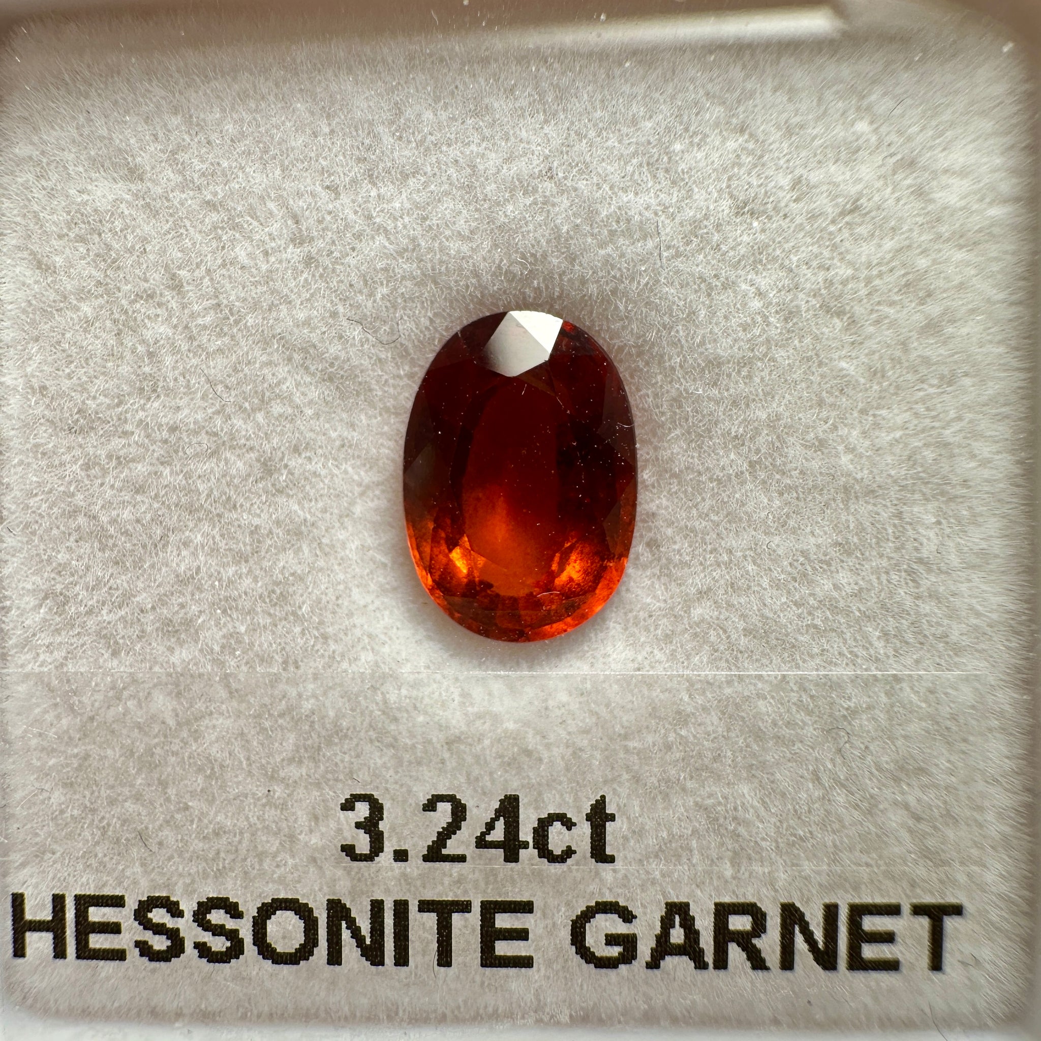 Hessonite Garnet, 3.24ct, Untreated Unheated, native cut