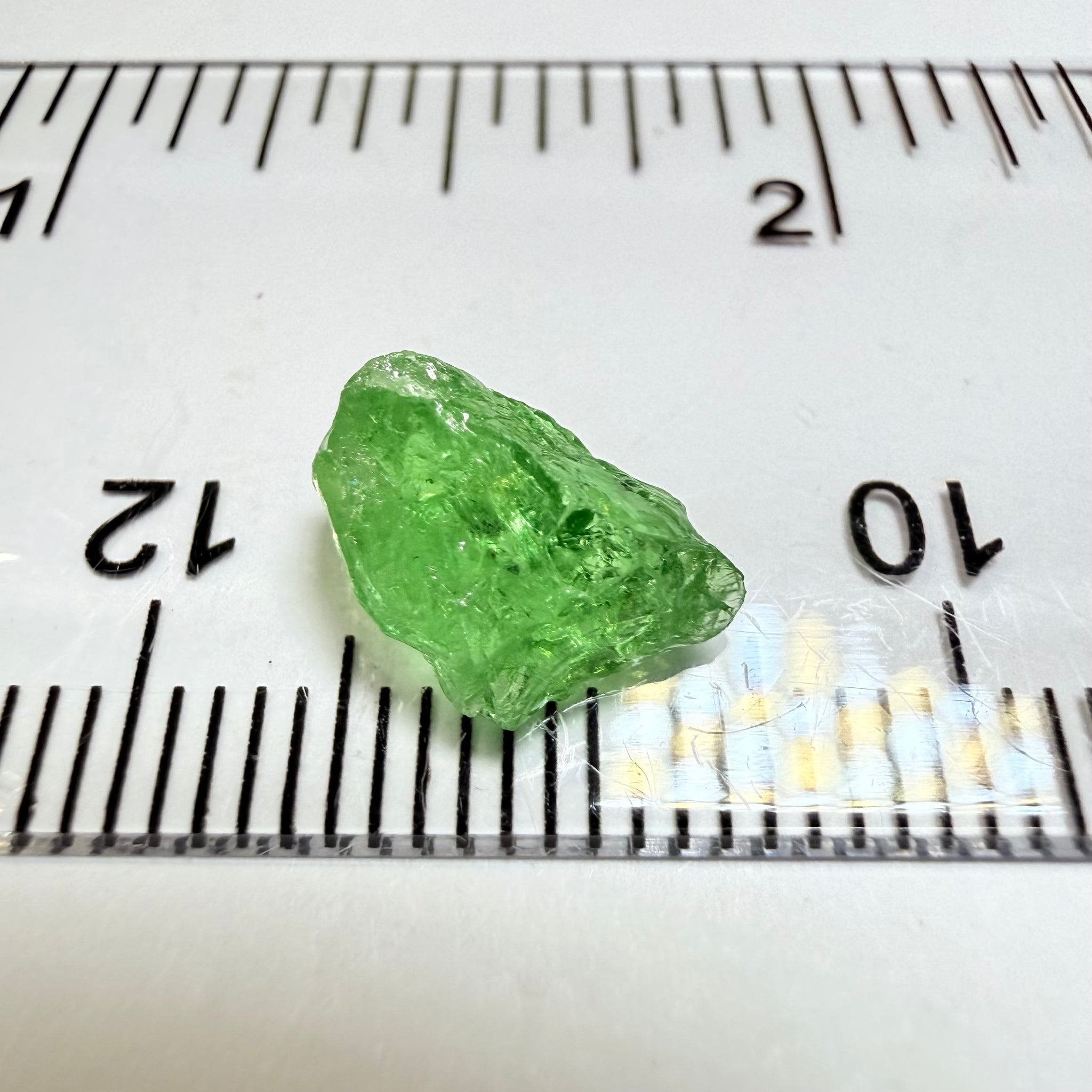 Tsavorite Garnet, 2.64ct, Tanzania, Untreated Unheated. Heavily veiled, you can facet this and great for setting as is in jewellery too