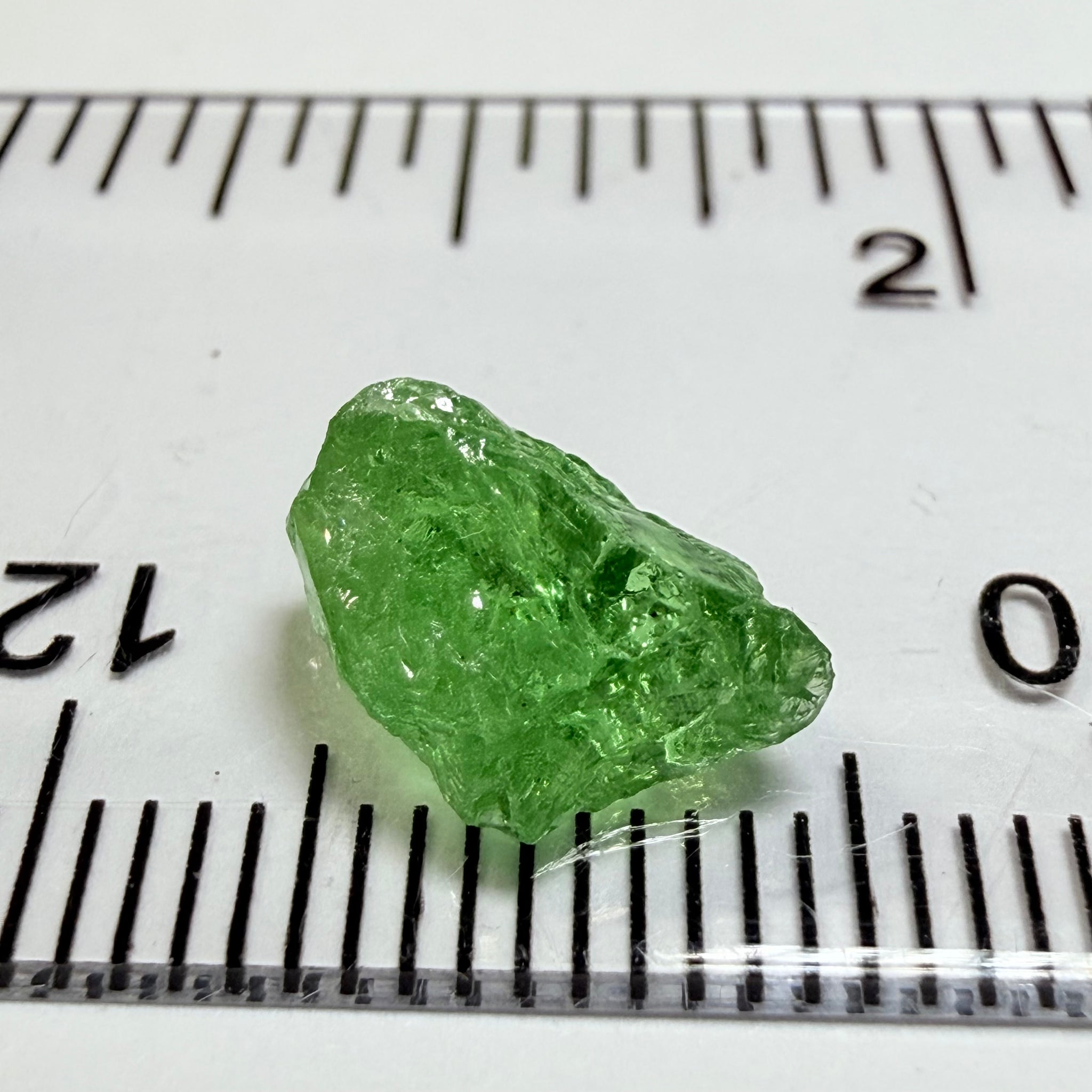 Tsavorite Garnet, 2.64ct, Tanzania, Untreated Unheated. Heavily veiled, you can facet this and great for setting as is in jewellery too