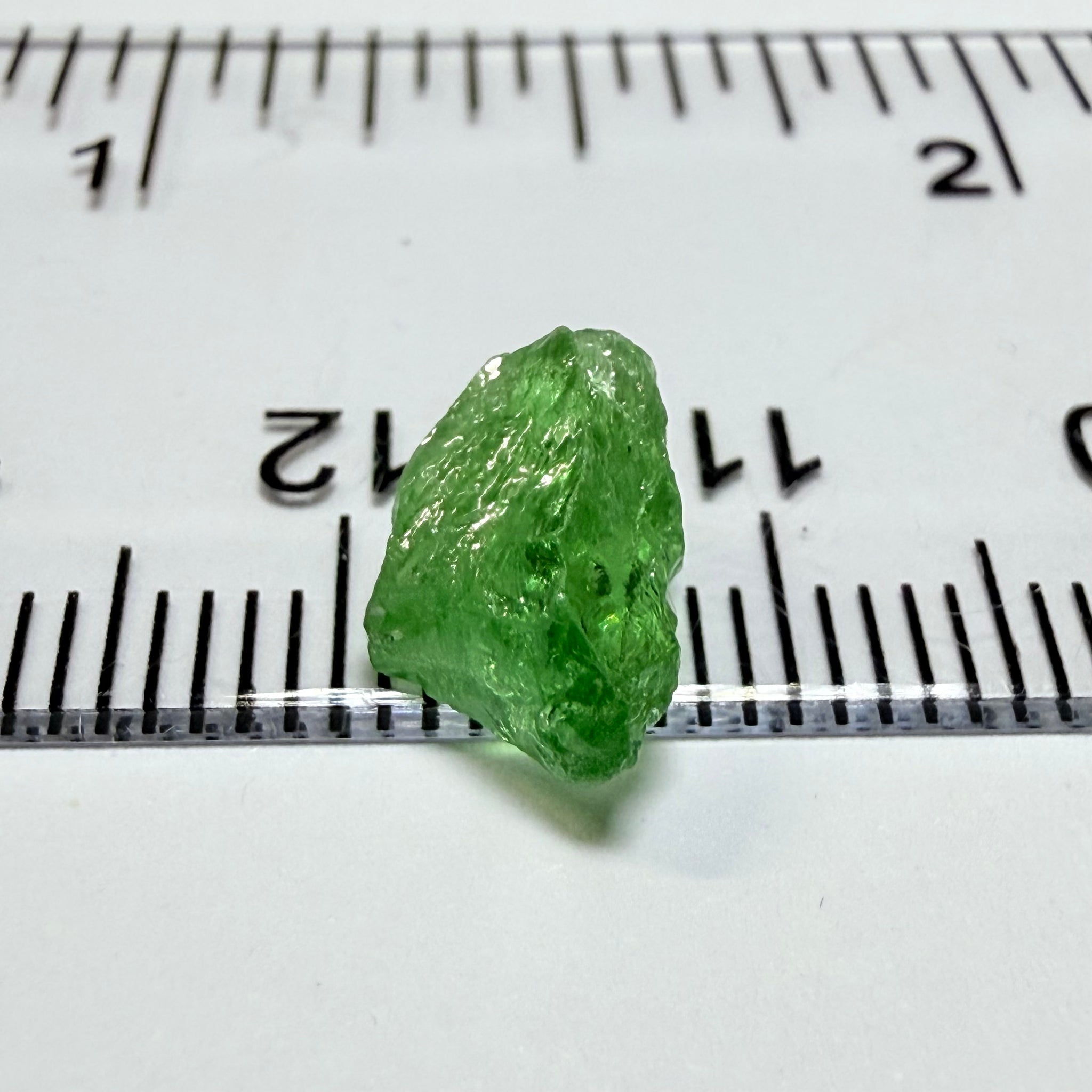 Tsavorite Garnet, 2.64ct, Tanzania, Untreated Unheated. Heavily veiled, you can facet this and great for setting as is in jewellery too