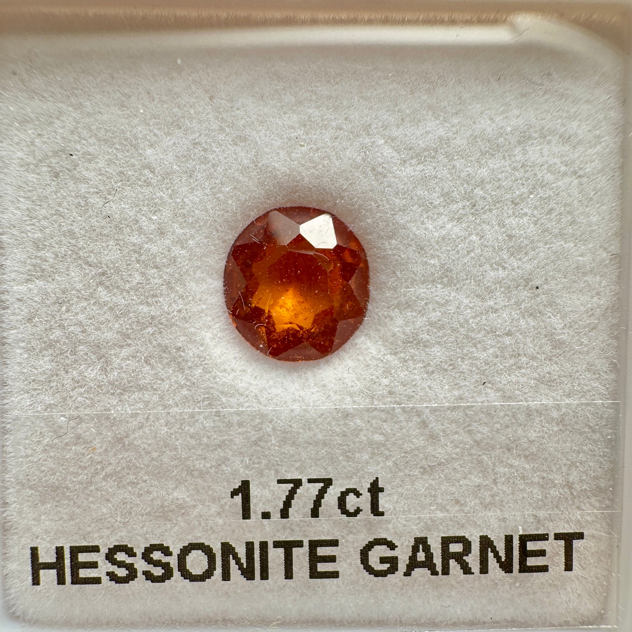 Hessonite Garnet, 1.77ct, Untreated Unheated, native cut