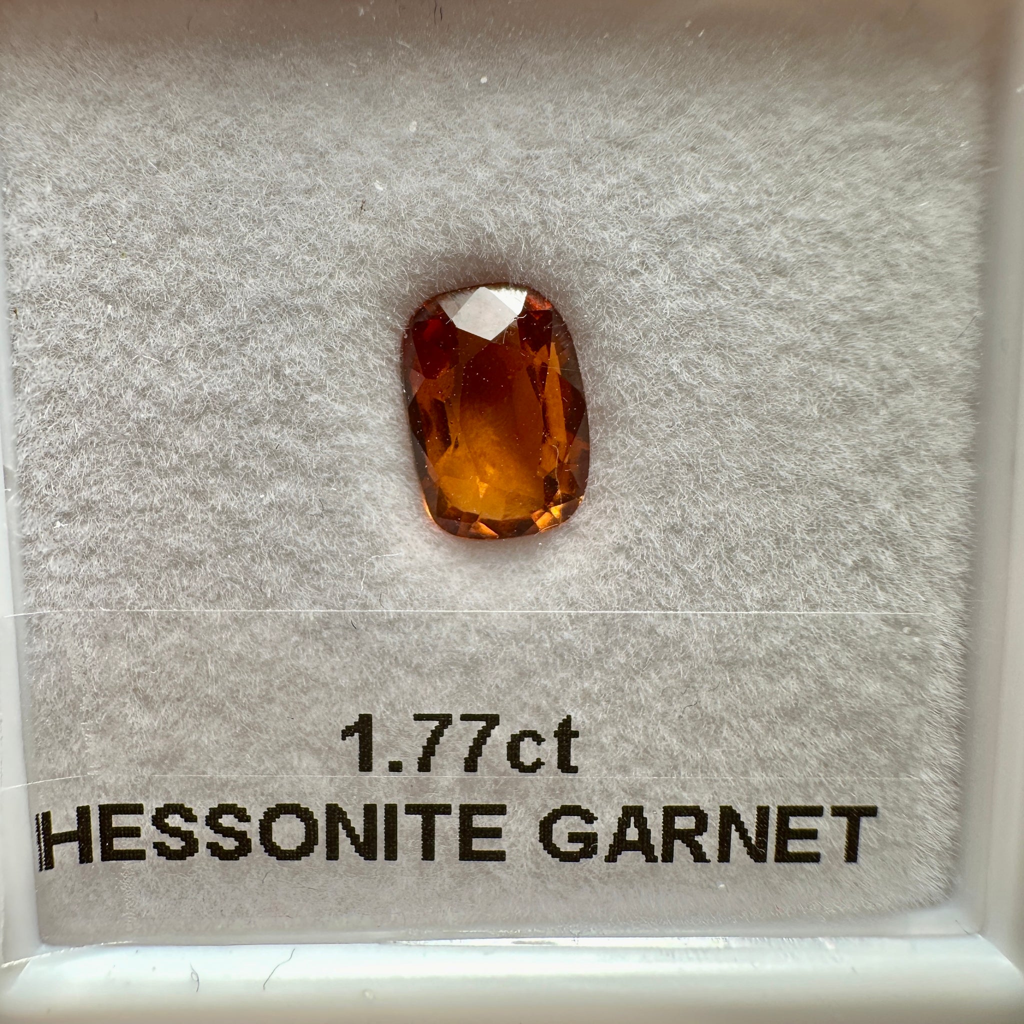 Hessonite Garnet, 1.77ct, Untreated Unheated, native cut