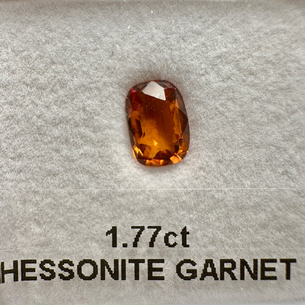 1.77ct Hessonite Garnet, Untreated Unheated, native cut