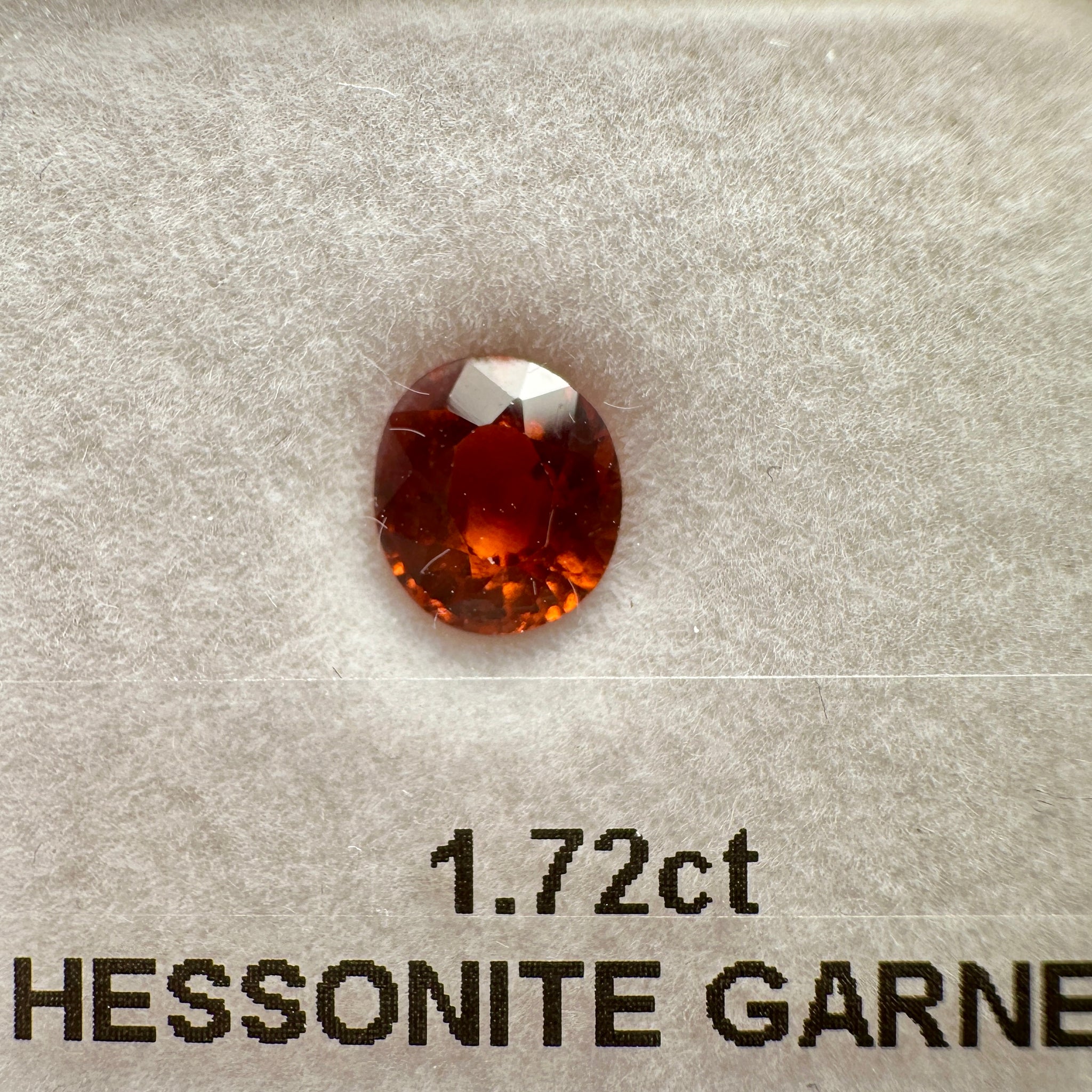 Hessonite Garnet, 1.72ct, Untreated Unheated, native cut