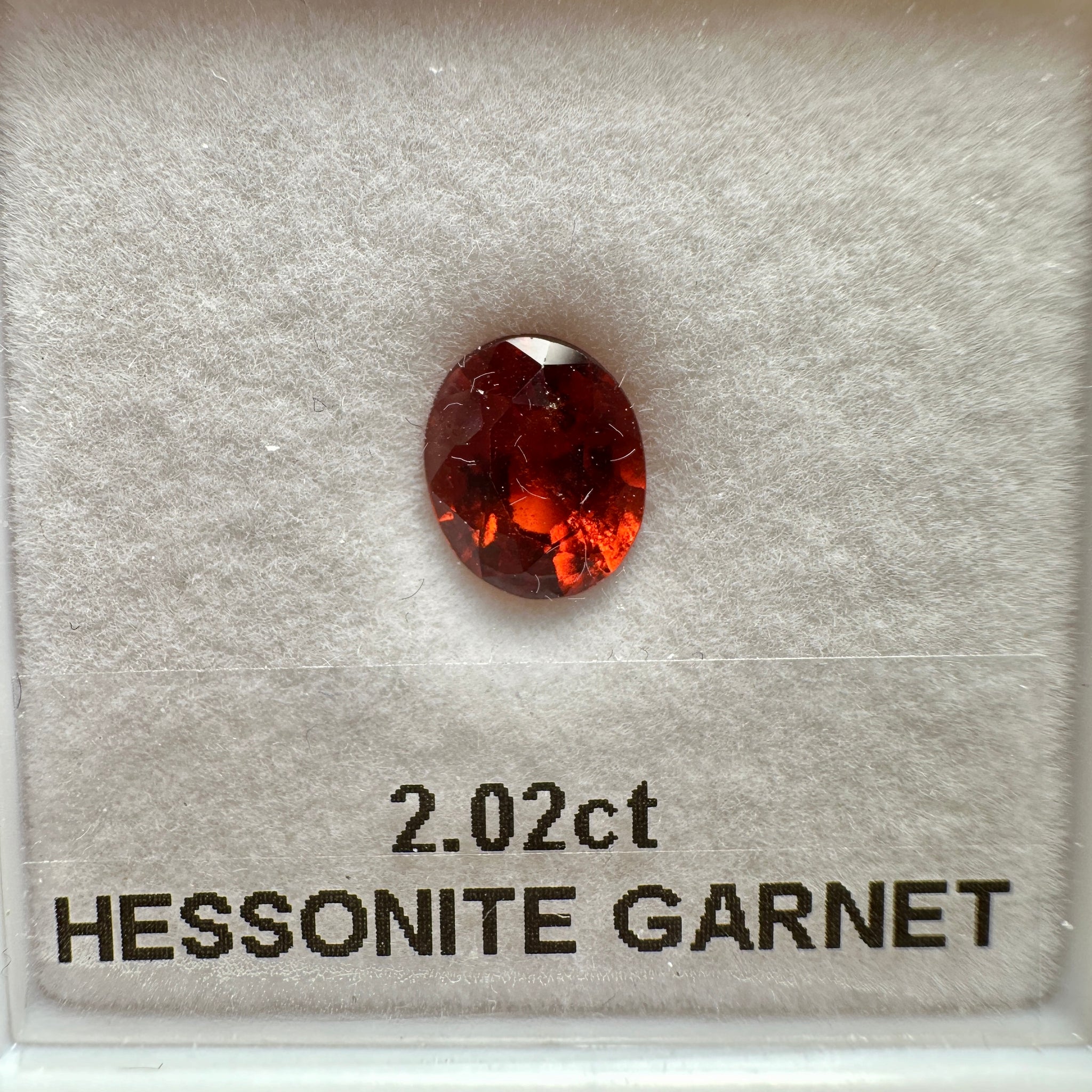 Hessonite Garnet, 2.02ct, Untreated Unheated, native cut